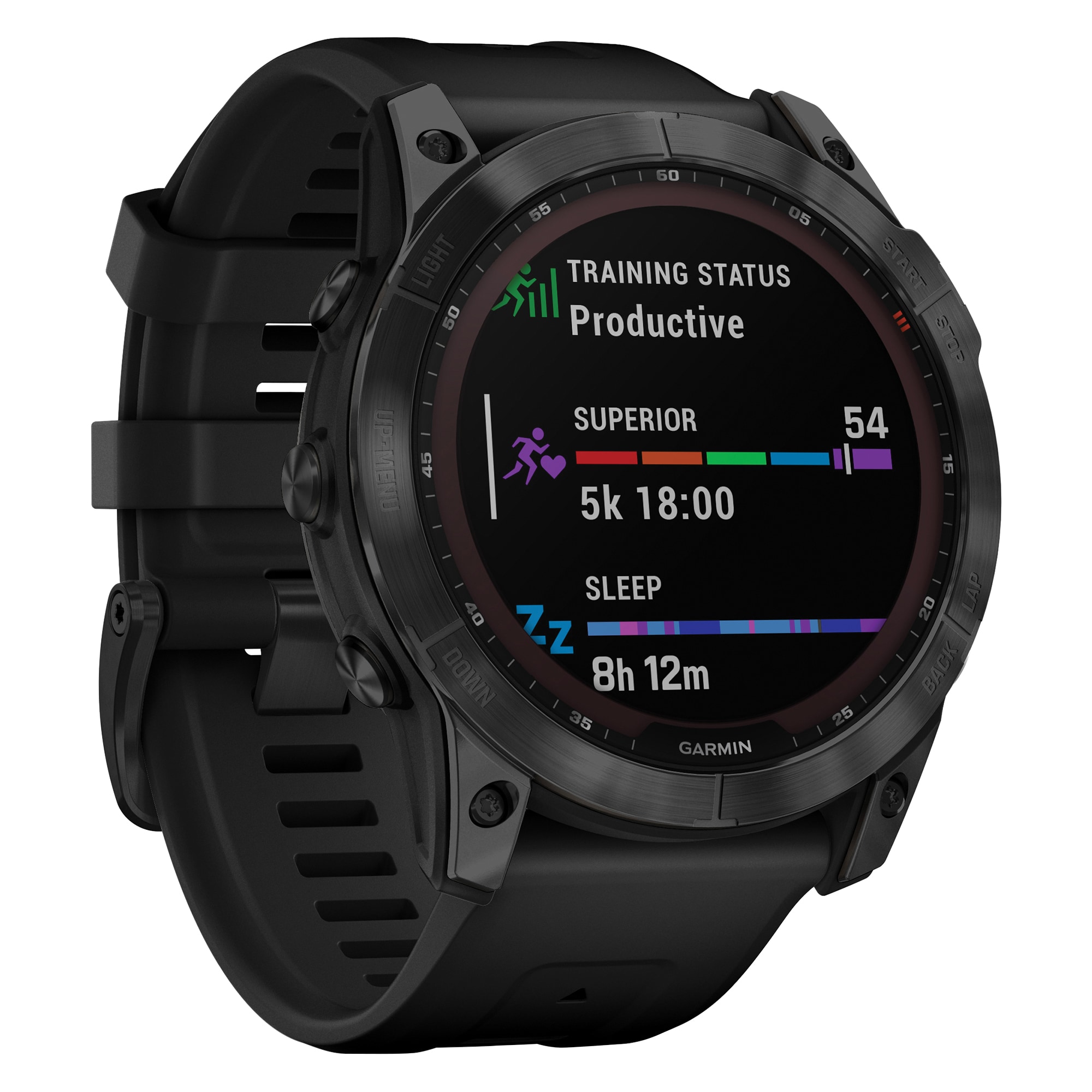 Garmin fēnix 7X Sapphire Solar Multisport GPS Watch (Black DLC Titanium,  Black Band)