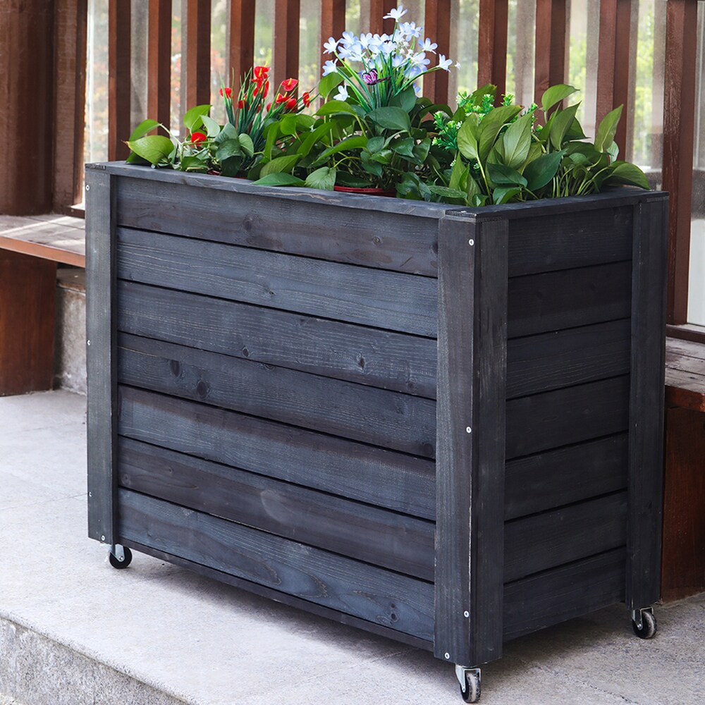 HIGHLANDERHOME GRAYPLANTER40X32X20 Planter-Window-Box - View #6