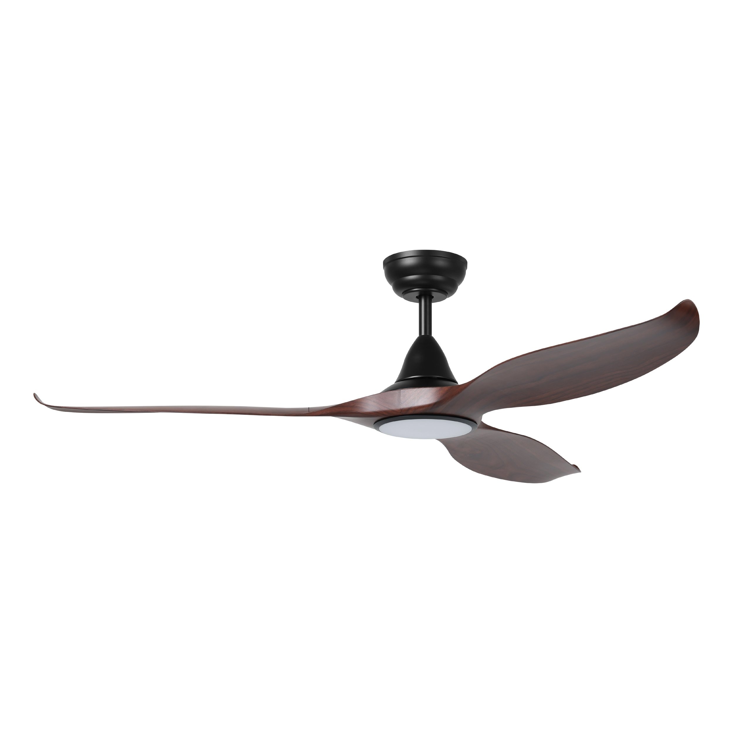 EGLO 235224-6026A Tirol 60 Integrated LED Black with Acacia Blades Ceiling Fan With Light - Remote Included ( 3 -Blade )