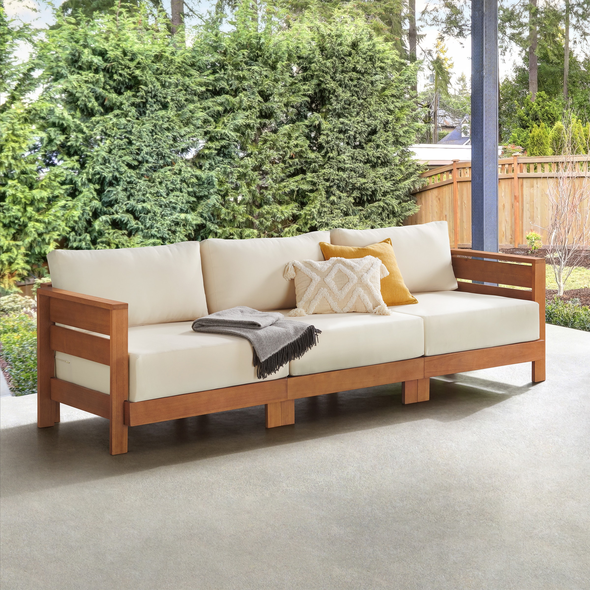 Alaterre Furniture 80-OUTD-WD-3SOFA Patio-Sofas-Daybeds - View #2