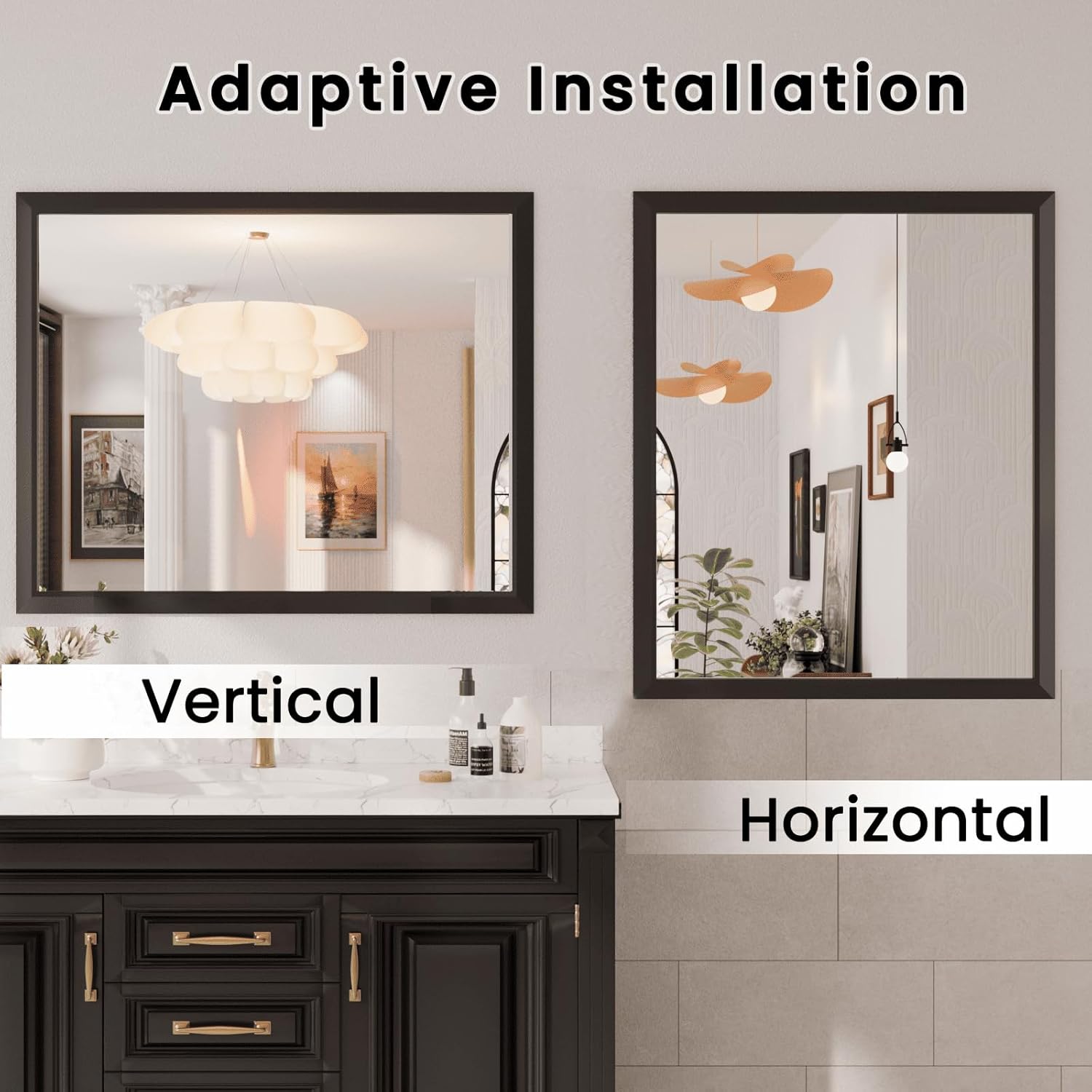 LOAAO D-RA6080-B Framed-Bath-Mirrors - View #8