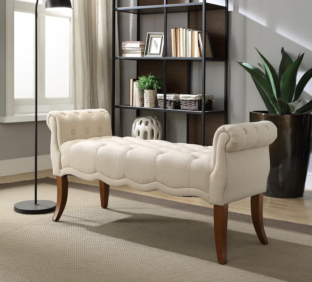 Linon Madison Casual Natural Accent Bench 49 5 In X 16 5 In X 24 5 In   14074040 