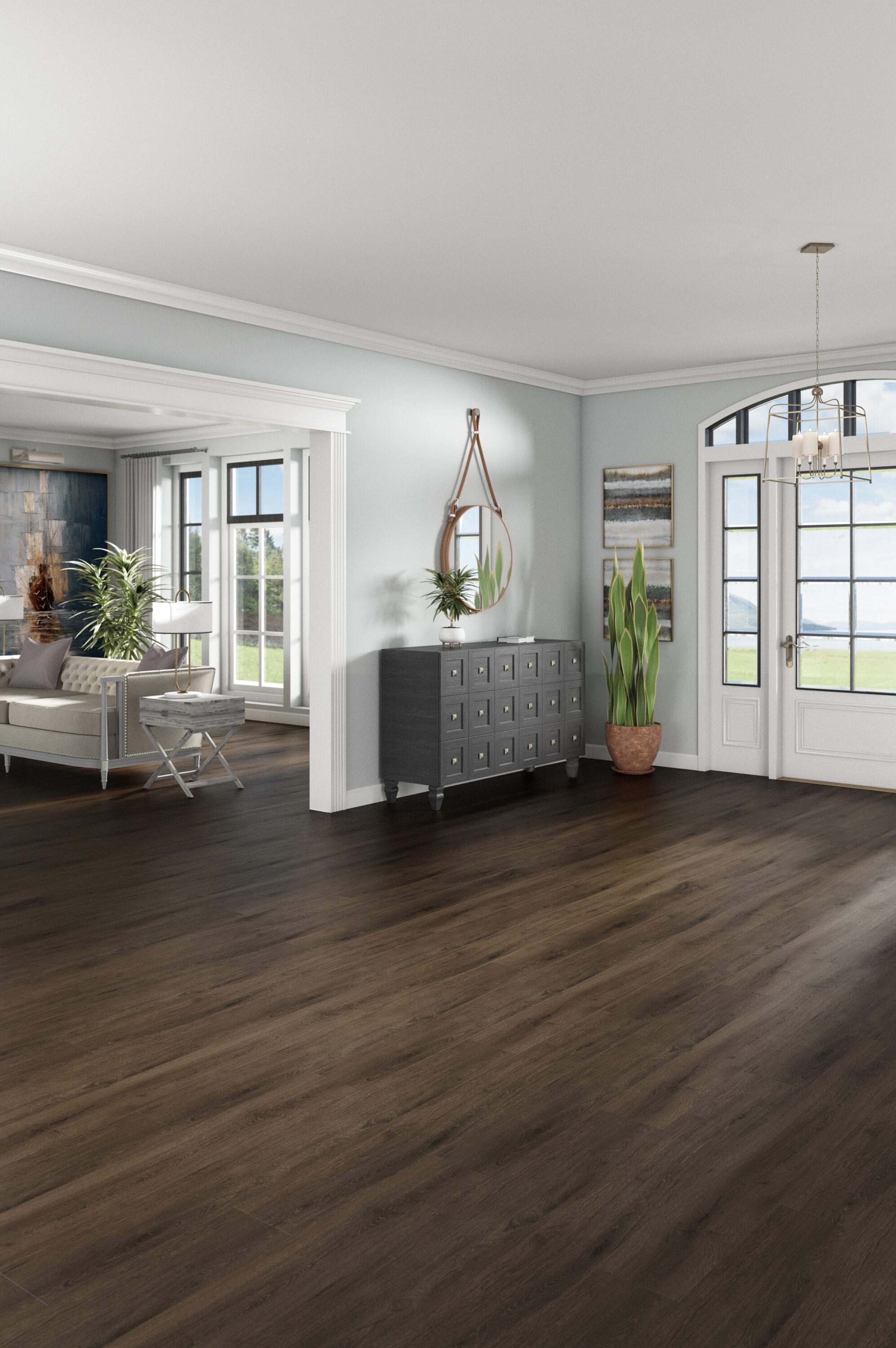 Style Selections Jamestown Hickory 7 In Wide X 5 Mm Thick Waterproof Interlocking Luxury Vinyl 1839