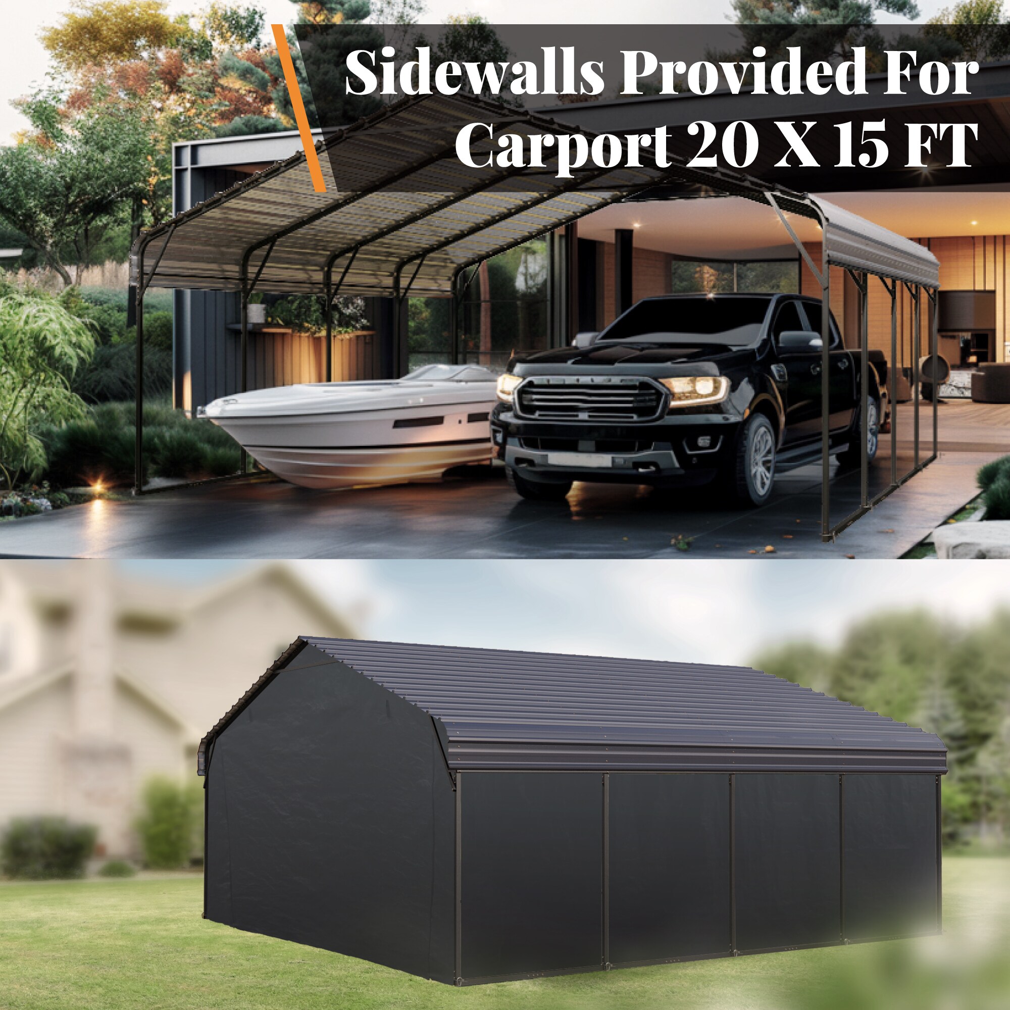 Sunshine Valley GA222-2020-SW Carport-Covers - View #2
