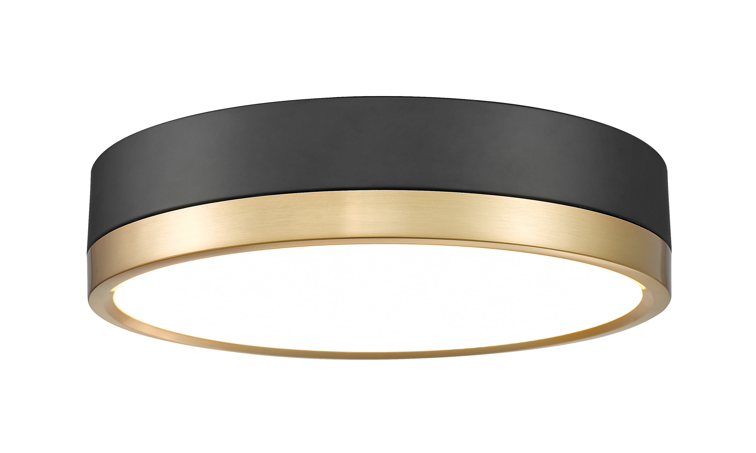 Z-Lite 1006F12-MB-MGLD-LED Algar 1 -Light 12-in Multiple finishes Black Integrated LED Flush Mount Light
