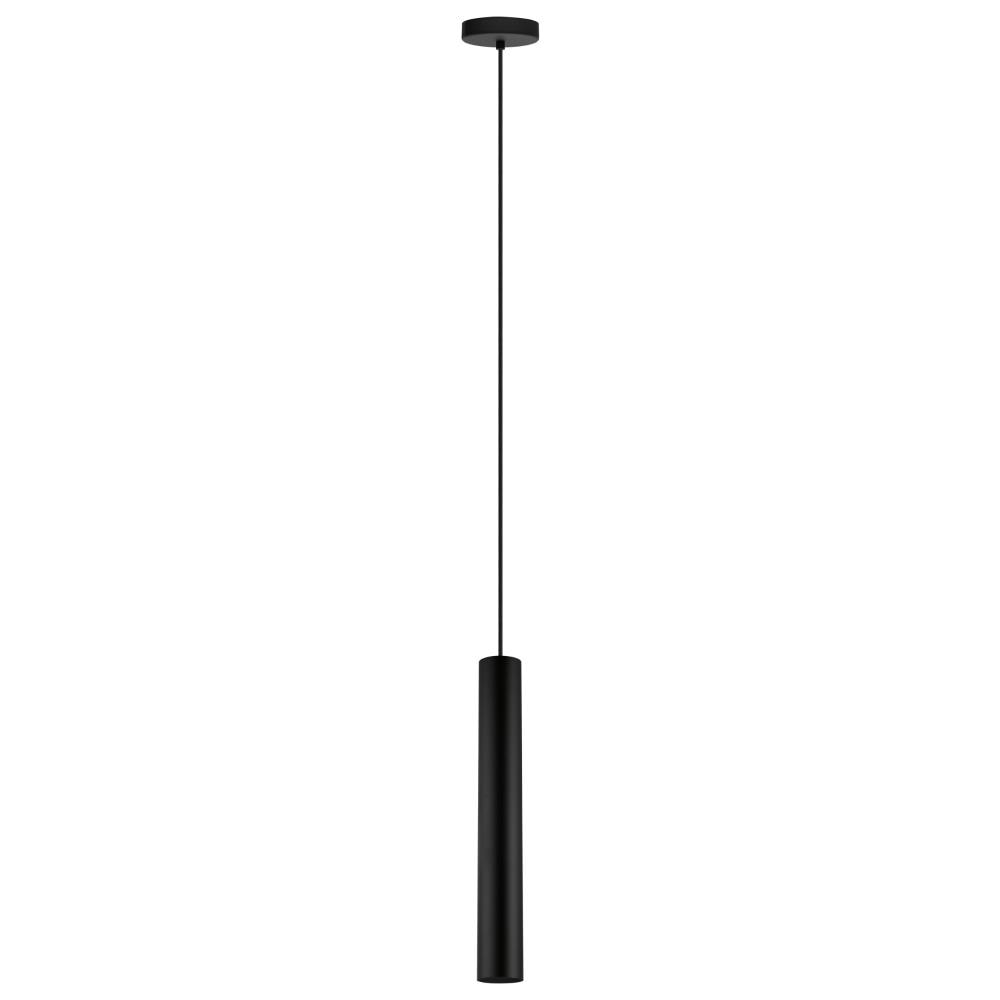 EGLO 62547A Tortoreto 1 -Light Matte Black Transitional Cylinder Medium Hanging Pendant light