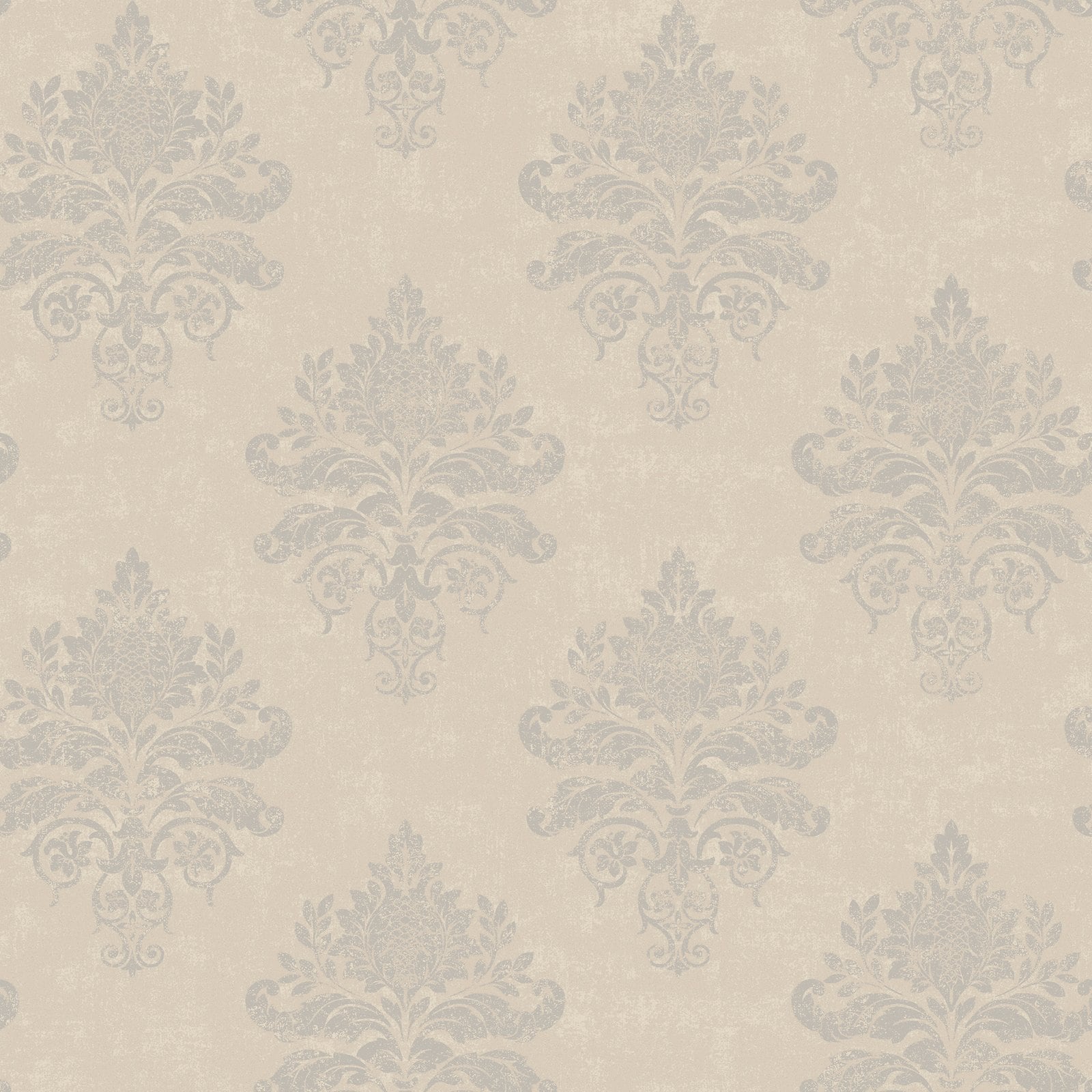 Galerie - Palazzo 2 Medallion Damask Beige Wallpaper G68668