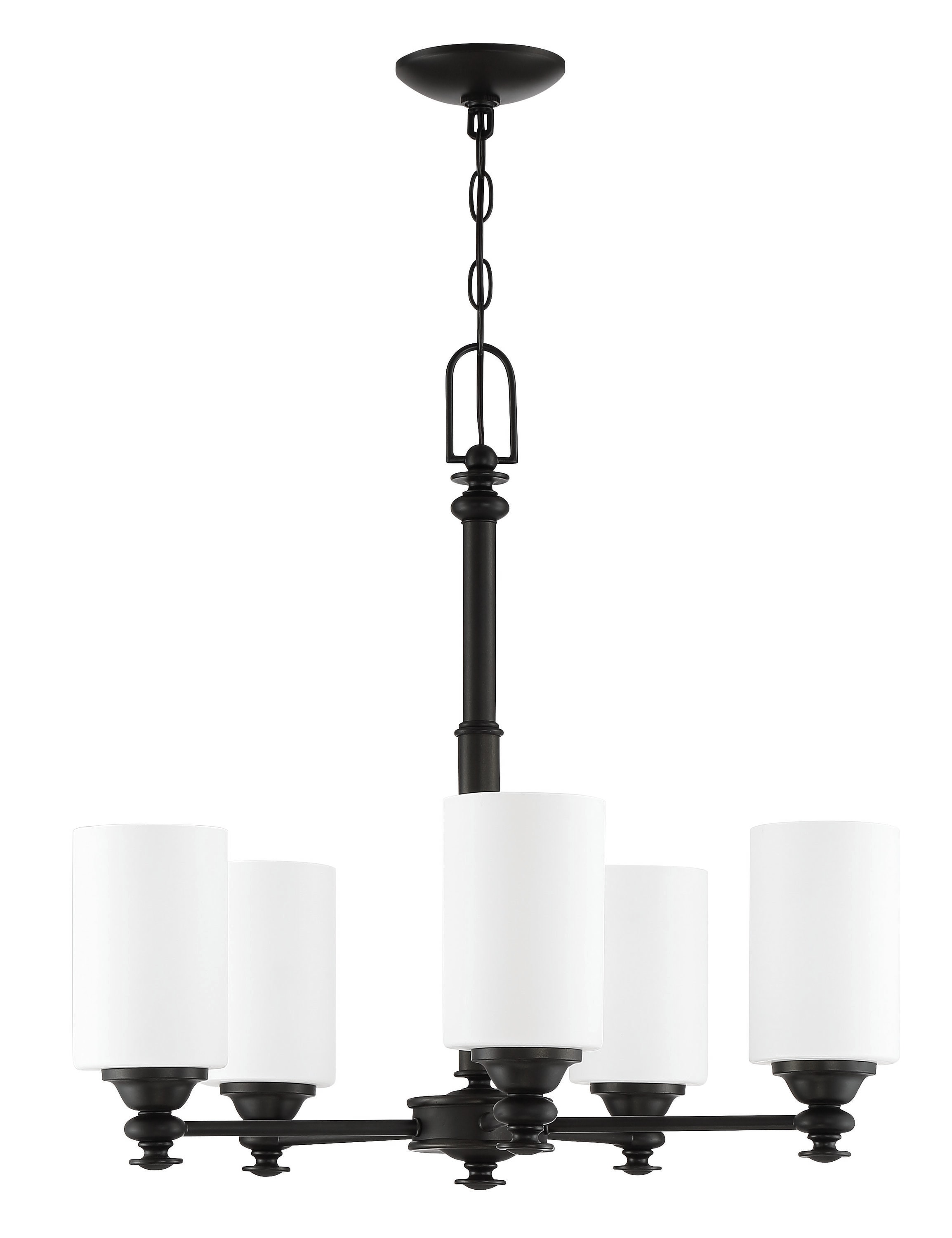 Craftmade 49825-ESP Dardyn 5 -Light Bronze Transitional For Use in Bedrooms, Dining Rooms, Foyers, Kitchens, Living Rooms Chandelier