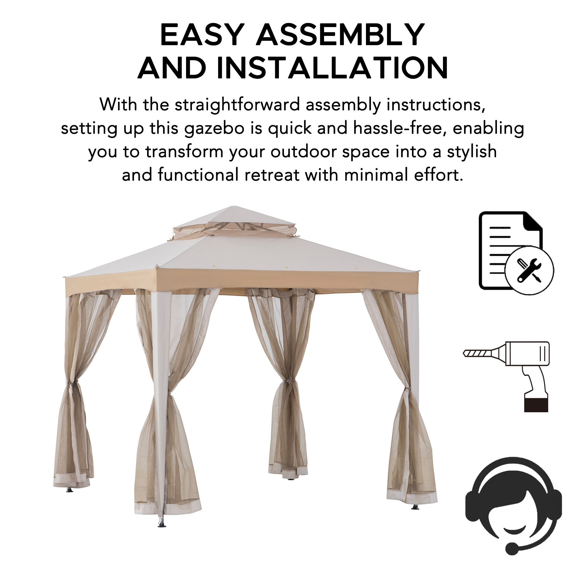 Sunjoy A101003610 Wood-Resin-Gazebos - View #9