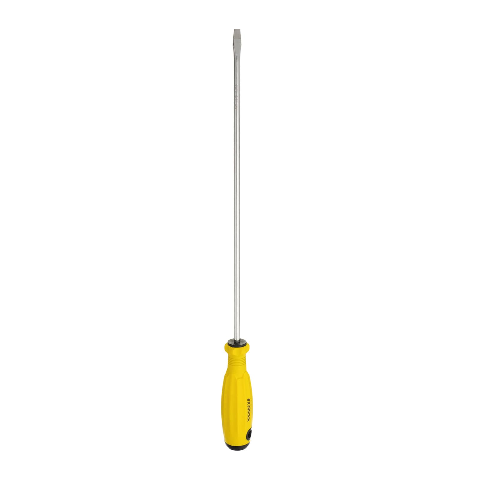 Harfington SL6 Flat Head Screwdriver 16.3inch Magnetic Slotted Screwdrivers 11.8inch CR-V with Ergonomic Handle for DIY Repairing Yellow #S25121601UX2585