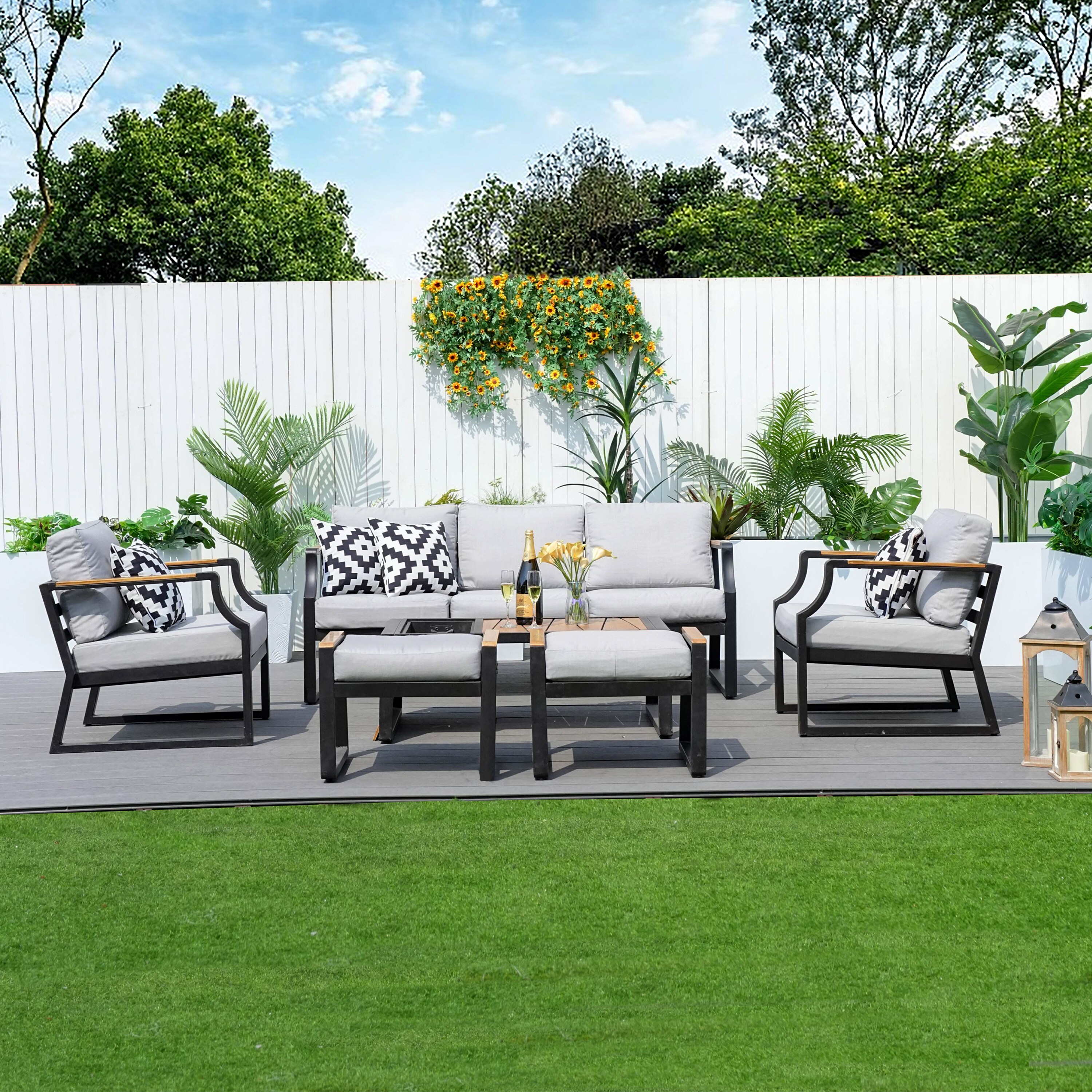 Moda Furnishings MOS-2101-B Patio-Conversation-Sets - View #2