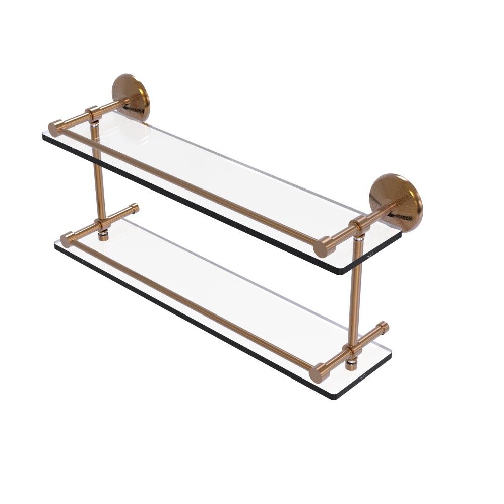 Allied Brass MC-2-22-GAL-BBR Monte Carlo Brushed Bronze 2 -Tier Wall mount Bathroom Shelf ( 22-in x 8-in x 5-in )