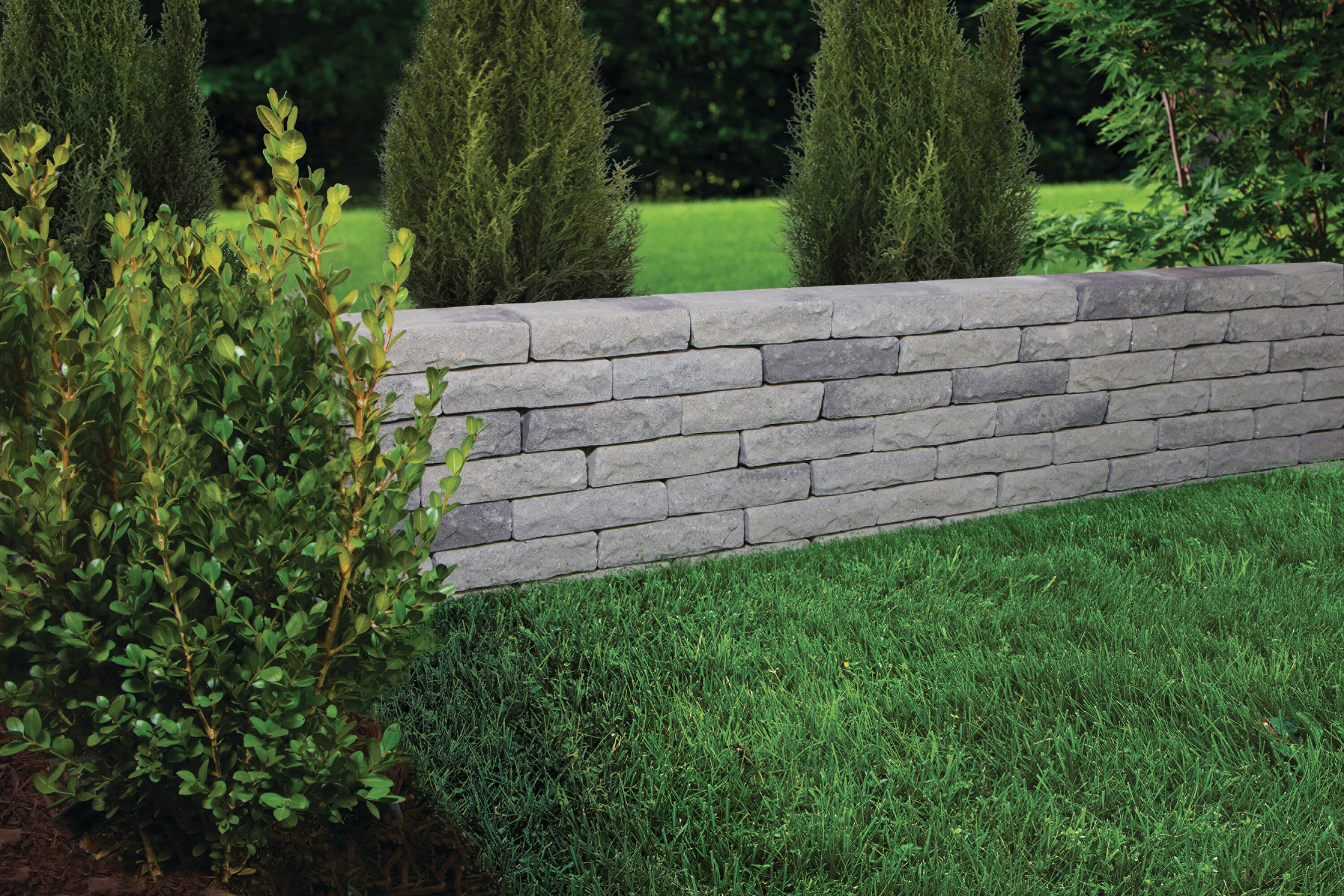 Oldcastle 11-in x 2.6-in x 3-in Gray Concrete Retaining Wall Block in ...