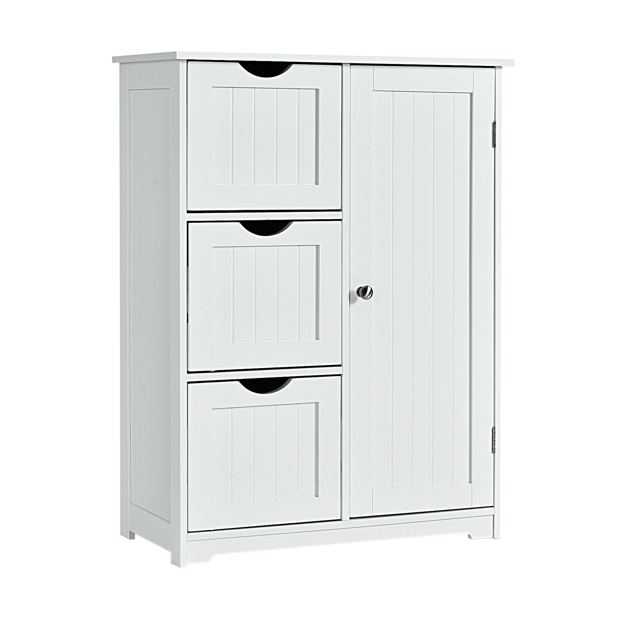 WELLFOR 24-in x 32-in x 12-in Black Freestanding Linen Cabinet