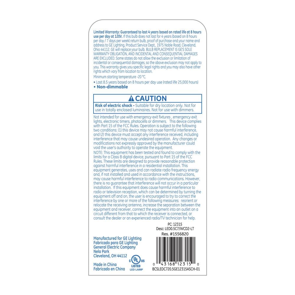 GE 12315 Specialty-Light-Bulbs - View #5