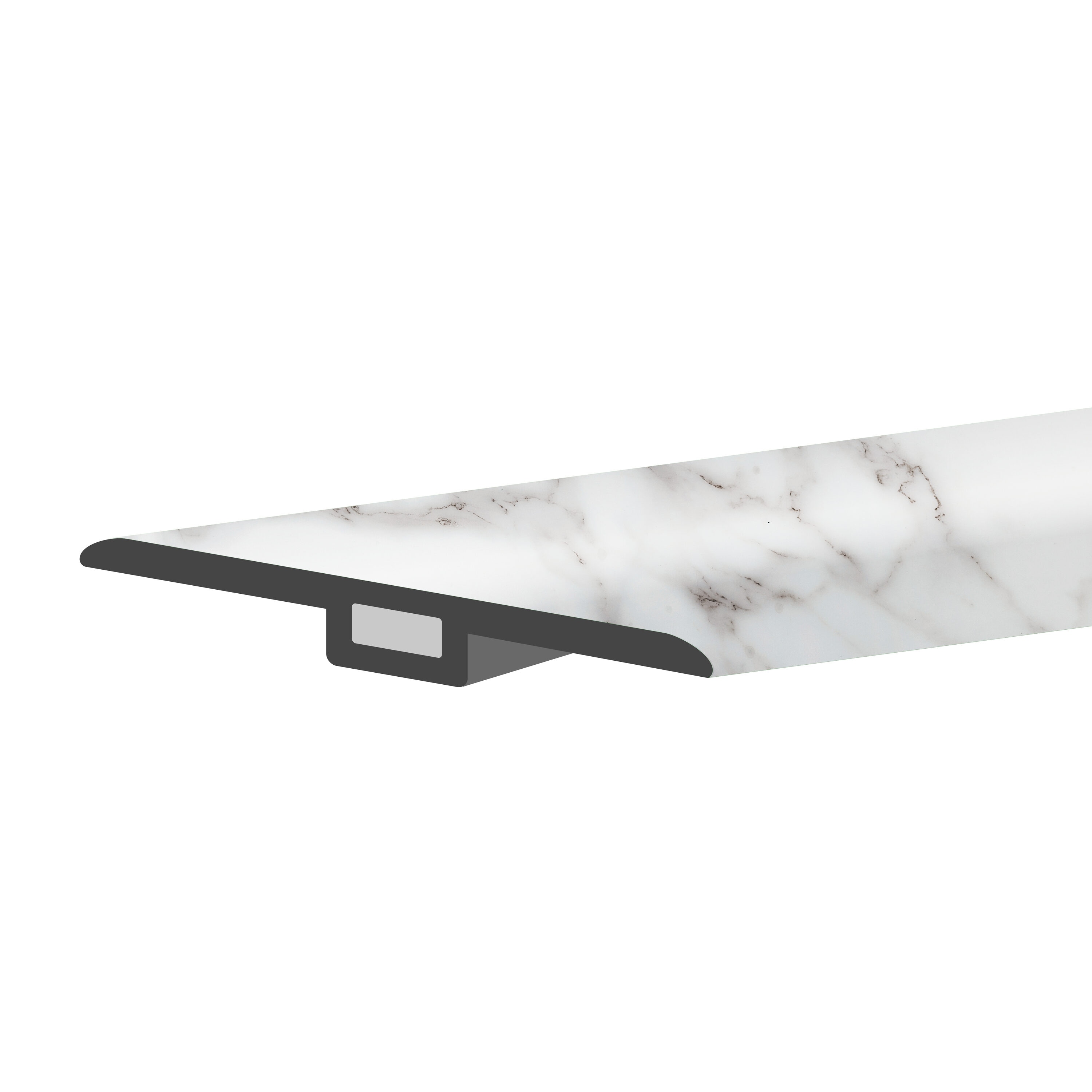 Lucida USA GC-322TM GlueCore T-moulding Whitestone 0.27-in T x 1.75-in W x 48-in L Vinyl T-moulding
