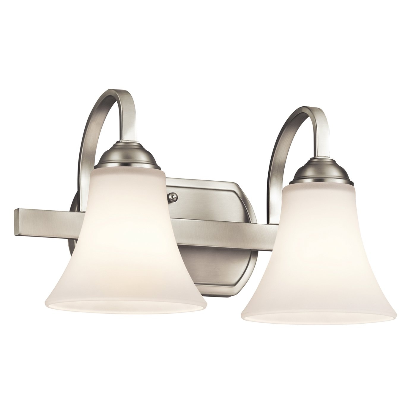 Kichler 45512NI Keiran 14-in 2 -Light Brushed Nickel Transitional Vanity light