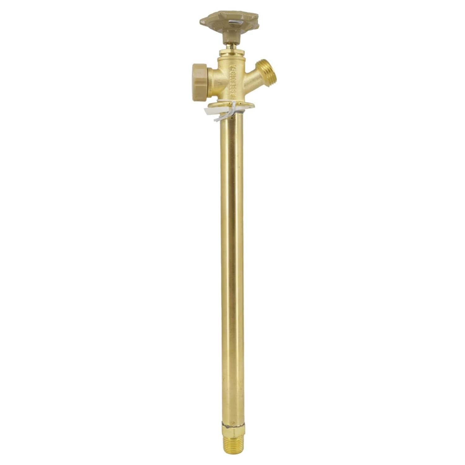 Angel Sar 12in Anti-Siphon Frost Free Brass Chrome Sillcock Valve with Resistance to Corrosion and High-Temperature Ductility for Outdoor Water Faucet