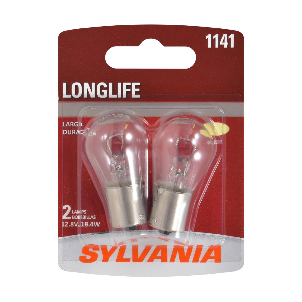 SYLVANIA 1141 LONGLIFE 1141 LongLife Incandescent Auxiliary Lighting Bulbs, White, 2 Pack