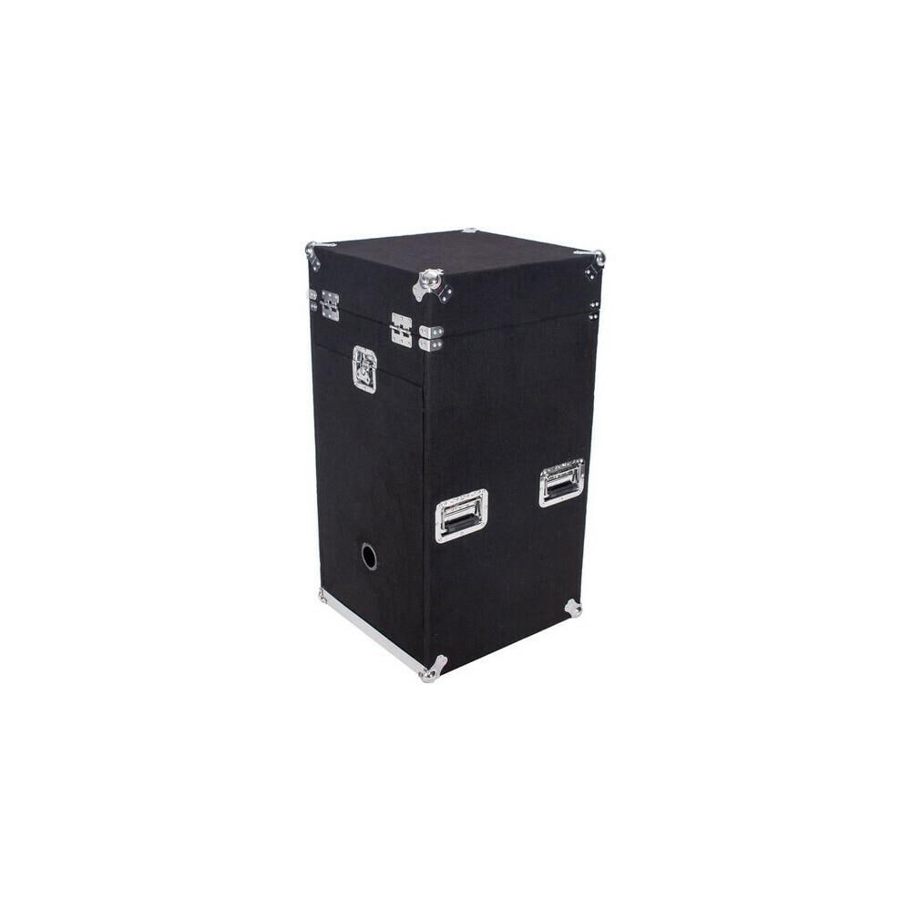  ZX9TNSR3054 LED Flight Road Carpet Case with 10 RU Slant Top and 16RU Bottom with 3 Casters Plate
