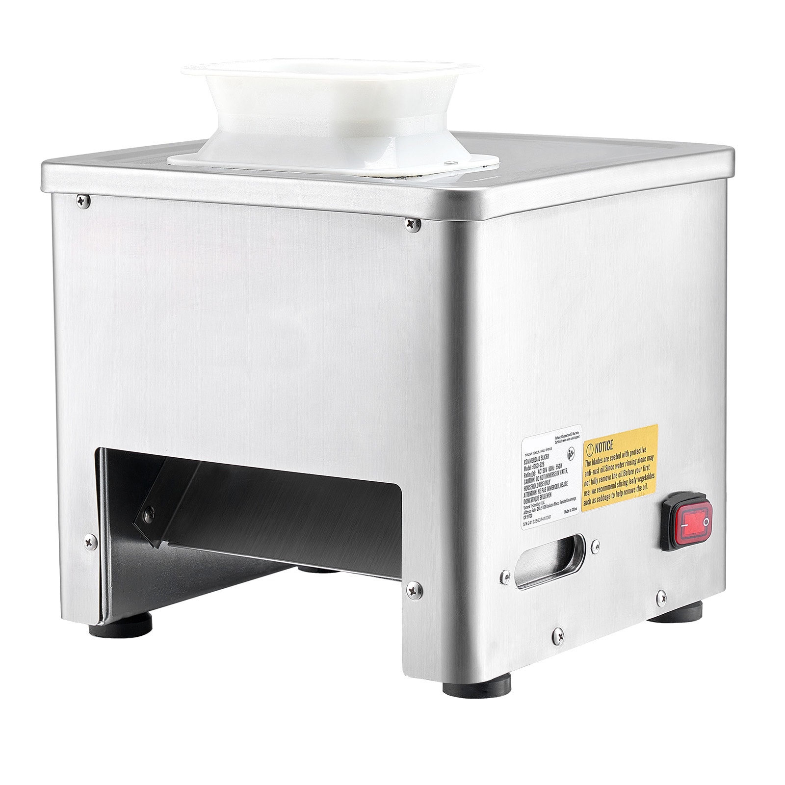 VEVOR SCTSBXGQPJYS06617V1 350 LBs/H Electric Meat Cutting 999 -Speed Commercial/Residential Food slicer and Meat Slicer with Thickness Control ( Silver )