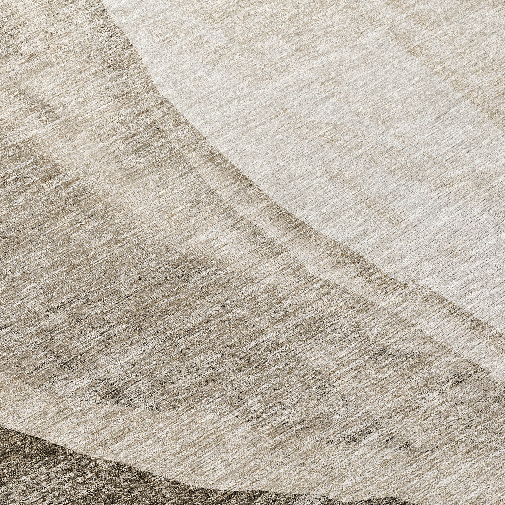 Taupe Abstract Flat Woven Synthetic 8' x 10' Area Rug