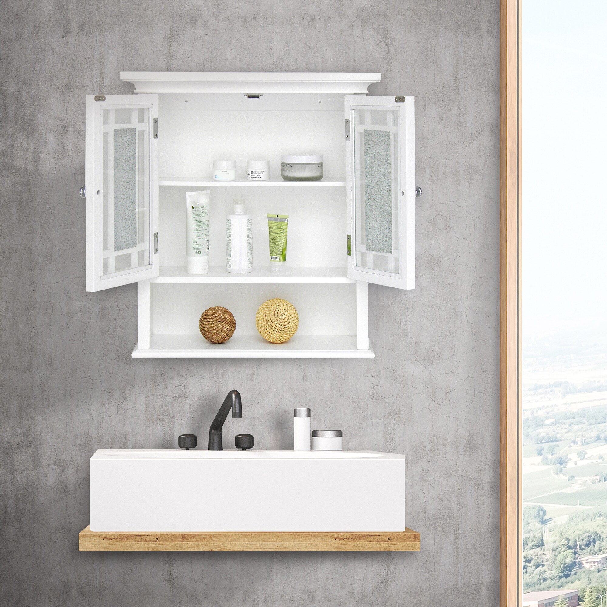 Teamson Home ELG-527 Bathroom-Wall-Cabinets - View #4