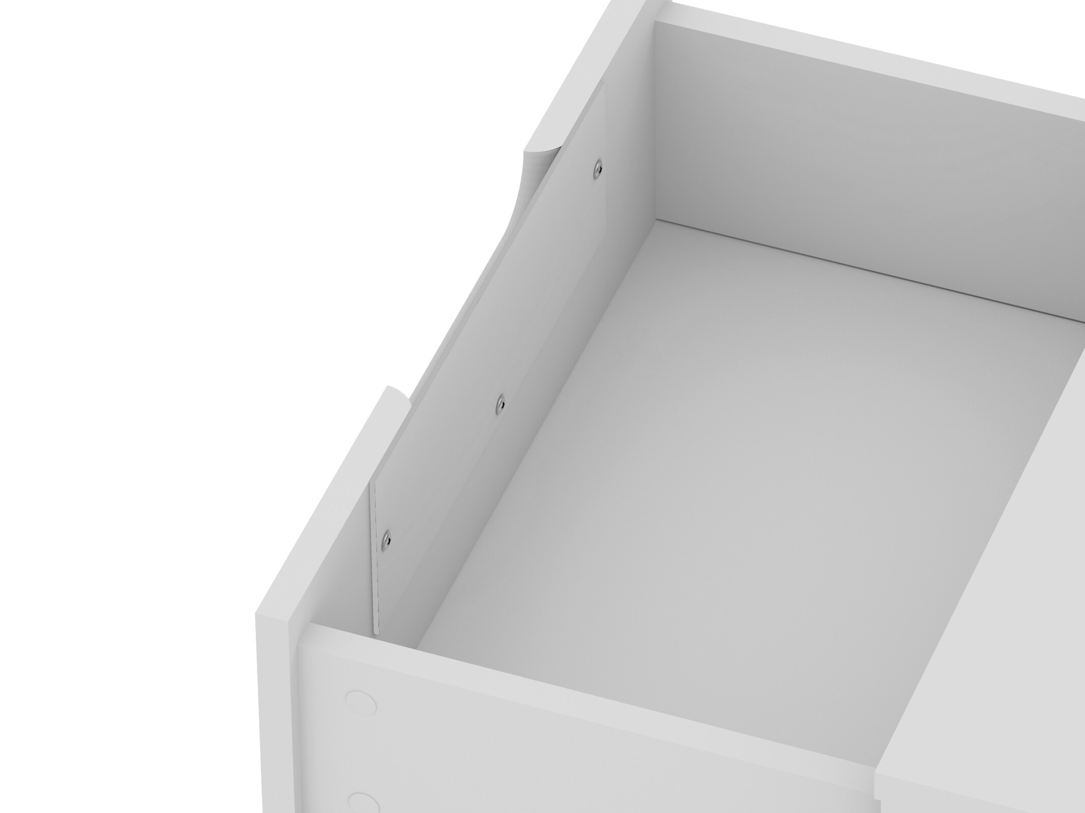 CHITA White Mid-Century Modern Nightstand with 2 Storage Drawers for ...