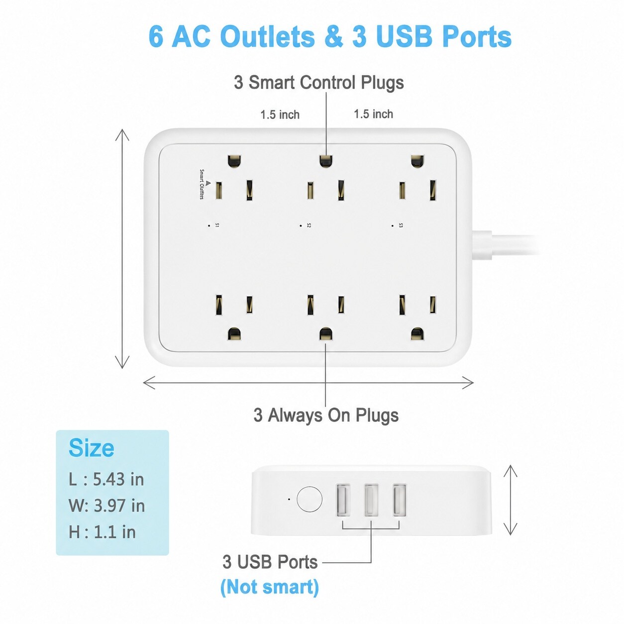 Phewnyzo LPW0726W160 Electrical-Power-Strips - View #7