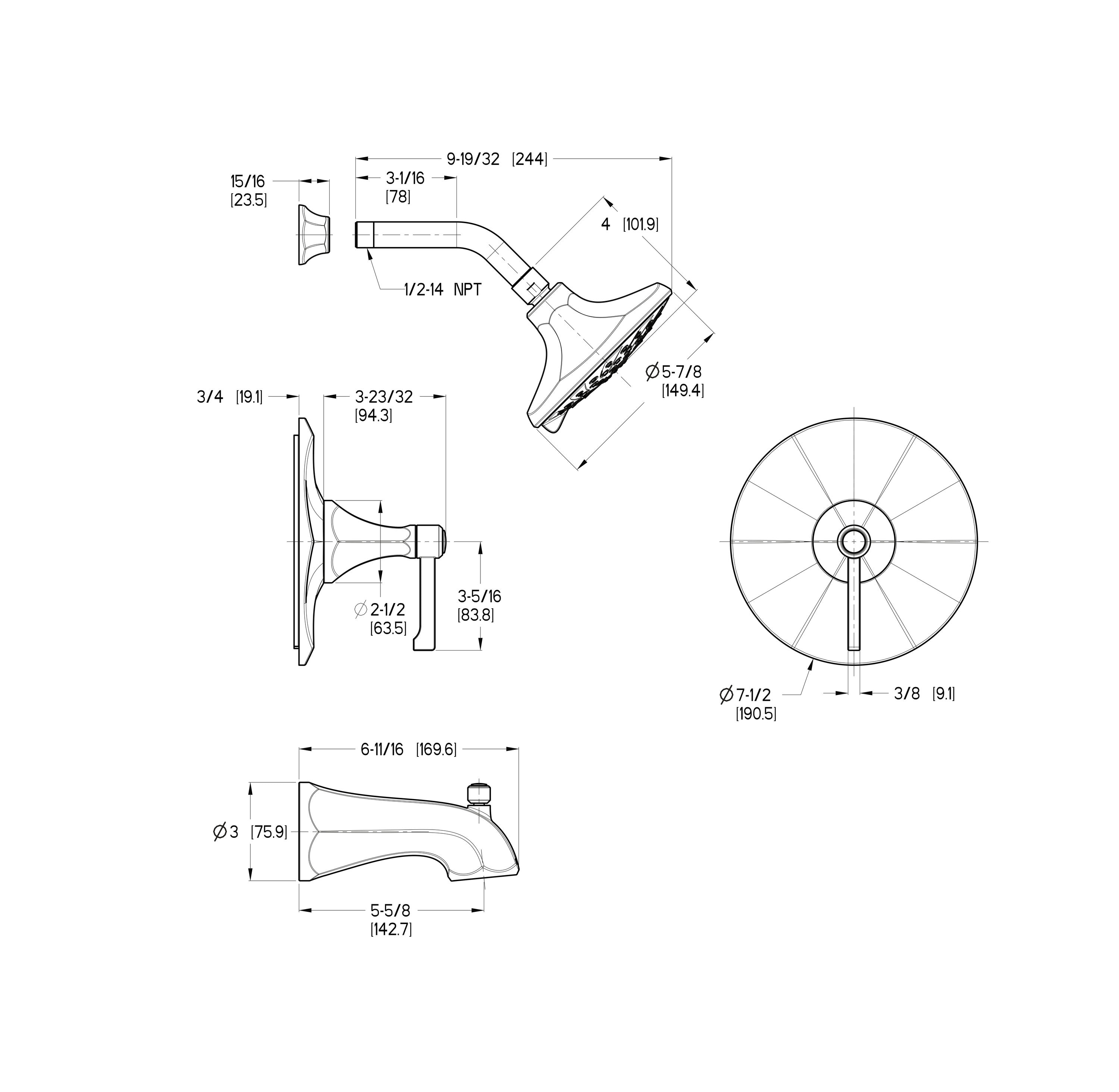 Pfister LG89-8DED Tub-Shower-Faucets - View #2