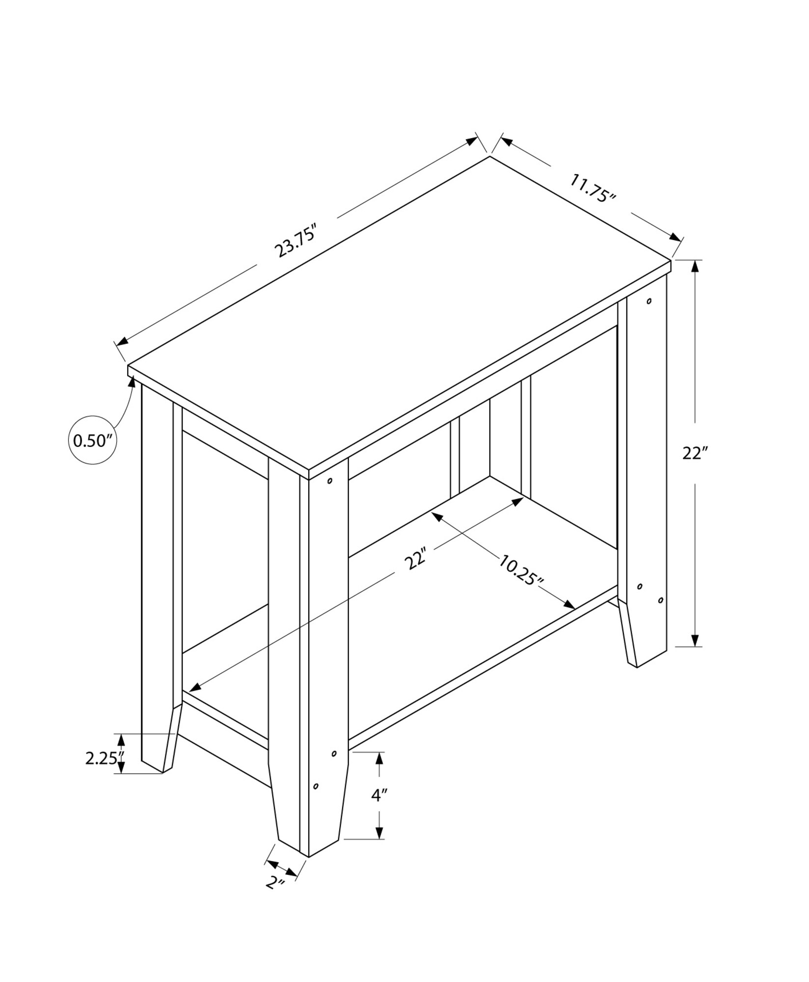 Monarch Specialties I 3134 End-Tables - View #4