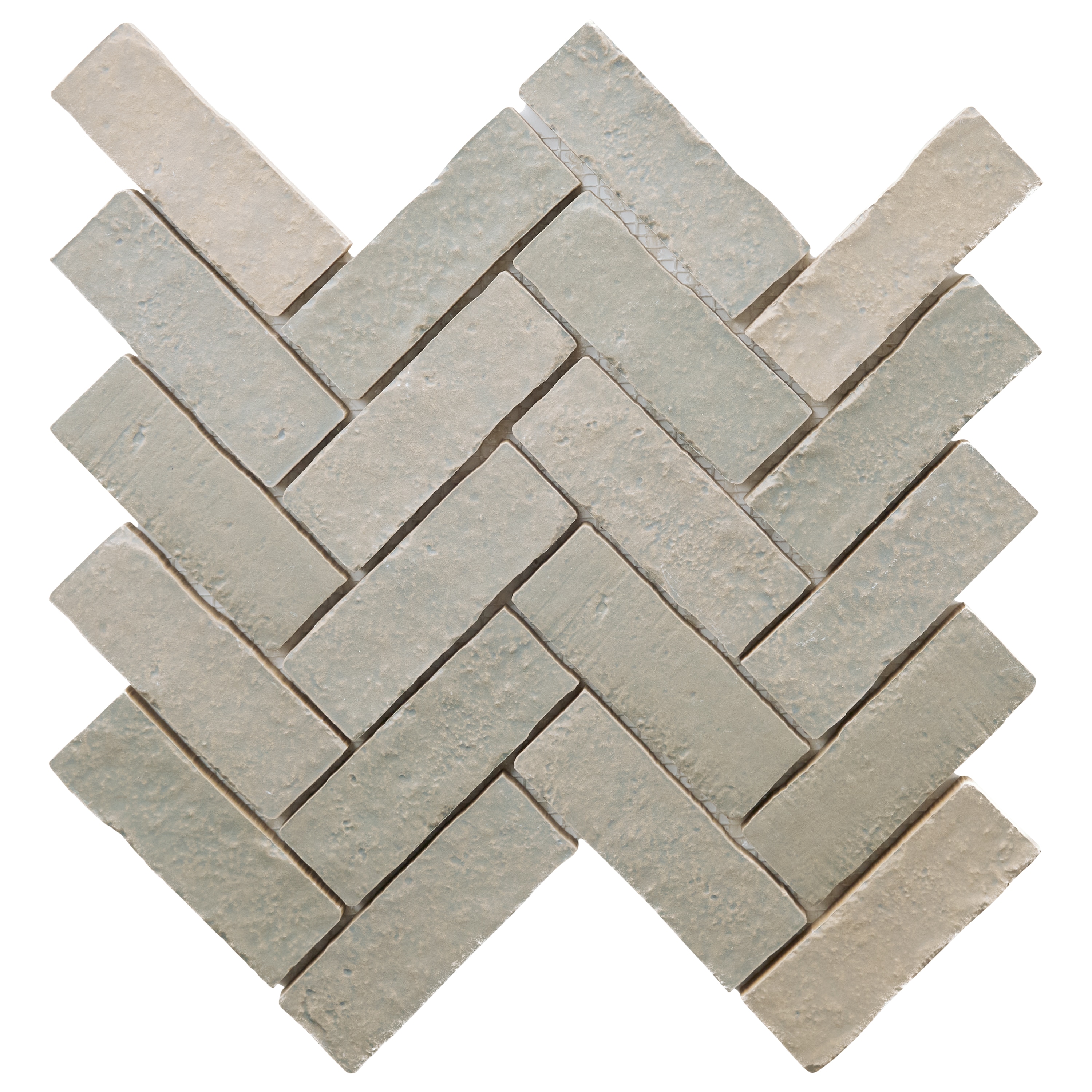 Artmore Tile Sample - Zerros Seawater Gray 4-in x 4-in Matte Porcelain Brick look Floor and Wall Tile