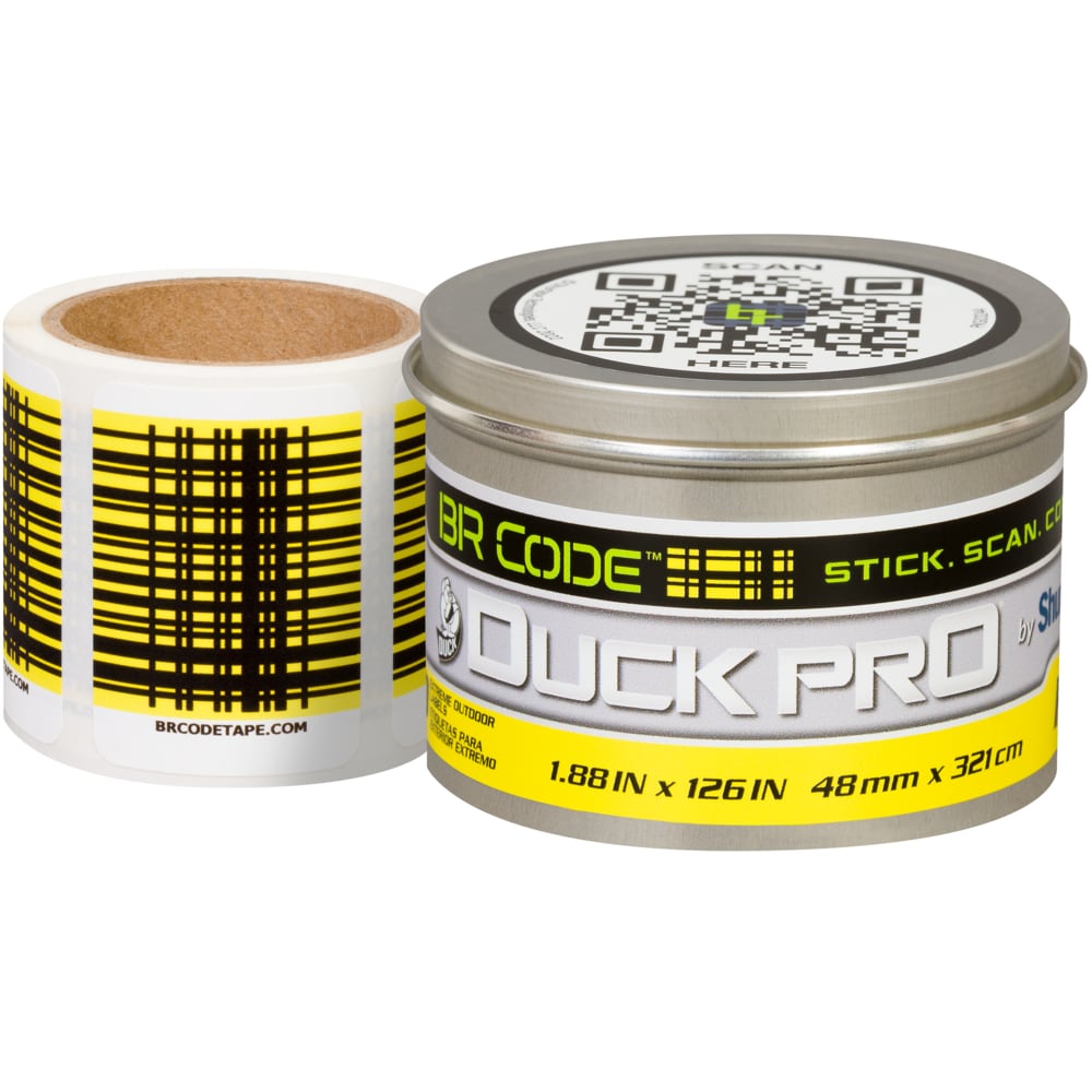 Shurtape 105640 BR Code PXL HD Perm Scannable Labels Yellow 100cnt Labels