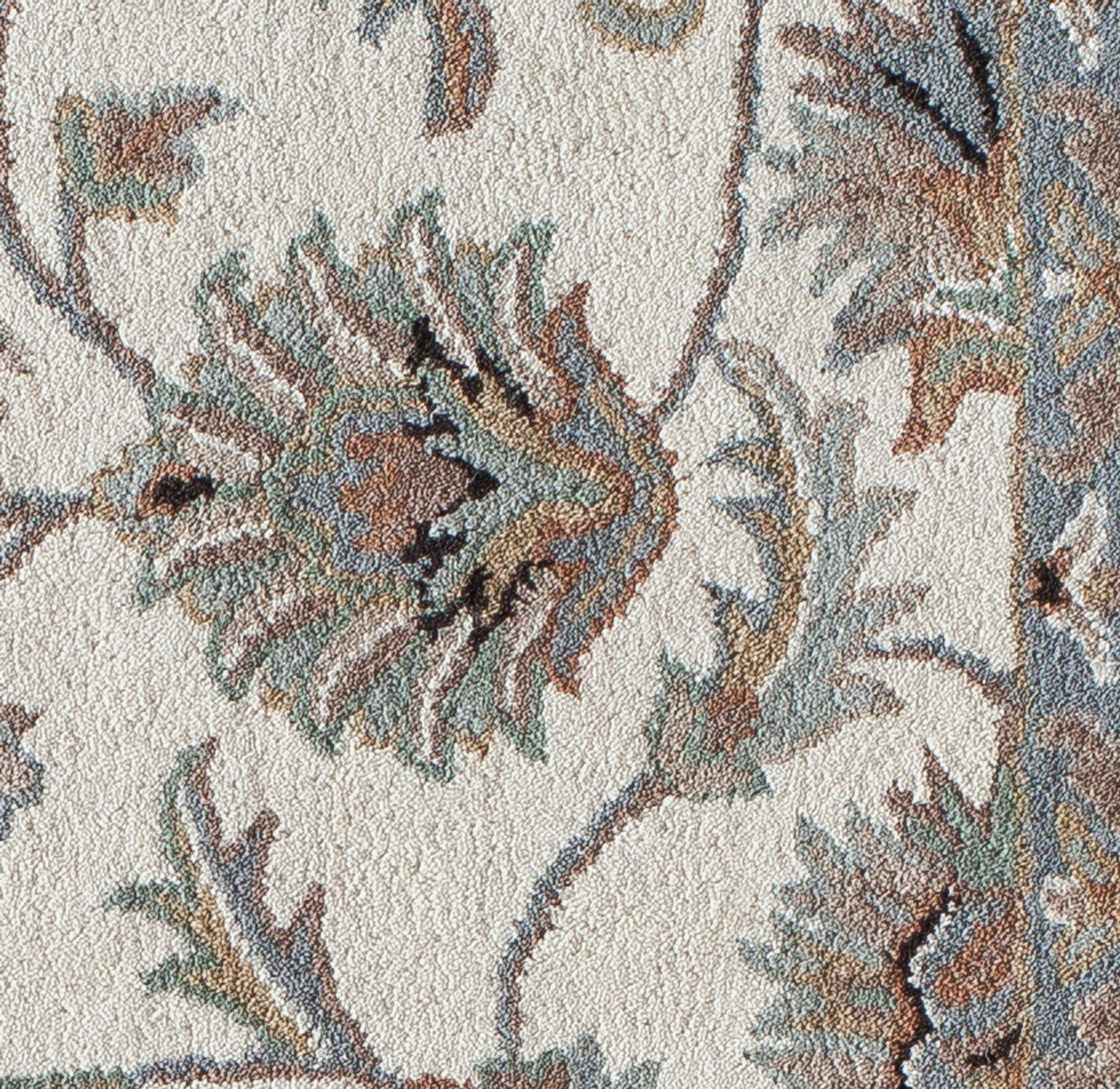 Rugs America Jasmine NDY03 Ivory Charcoal Traditional Ivory Area Rug for Dining Room Rug Neutral Rug Living Room Rug Kitchen, 5'x8'