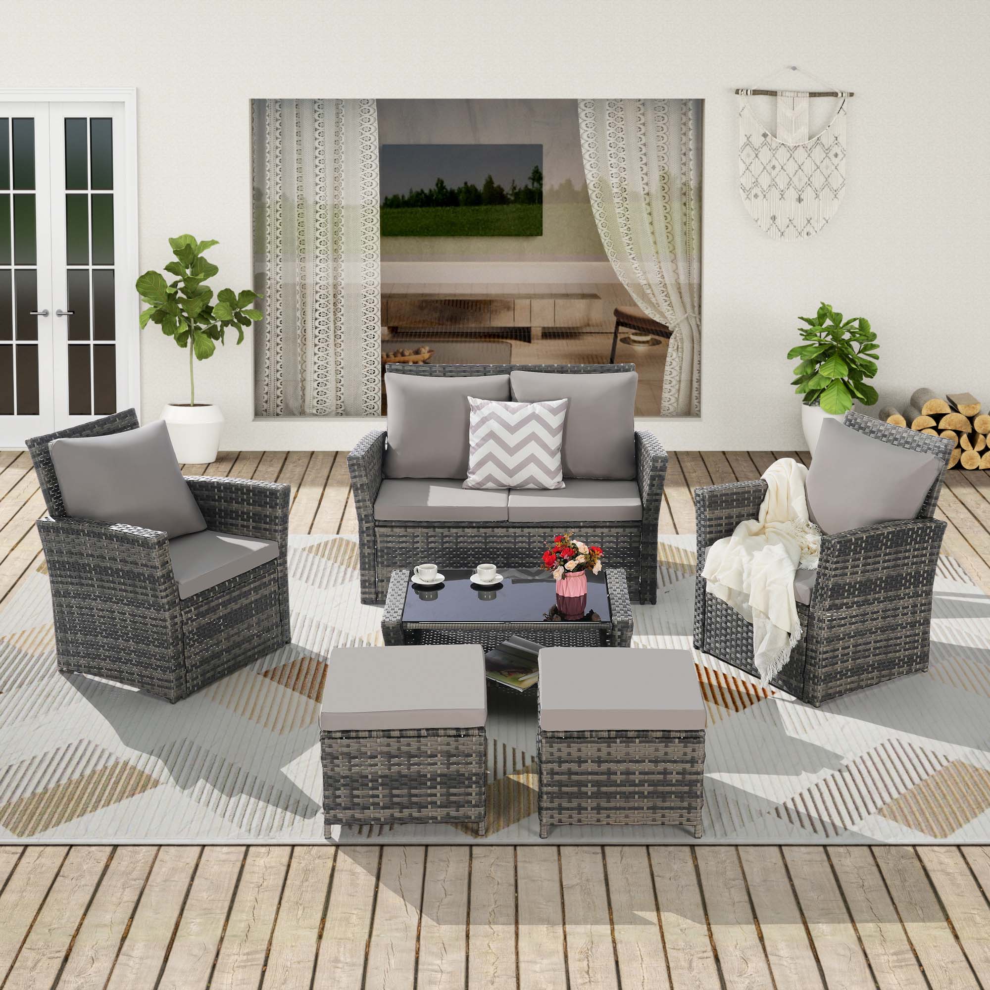 Fun Orange FUNS2HW07 Patio-Conversation-Sets - View #3