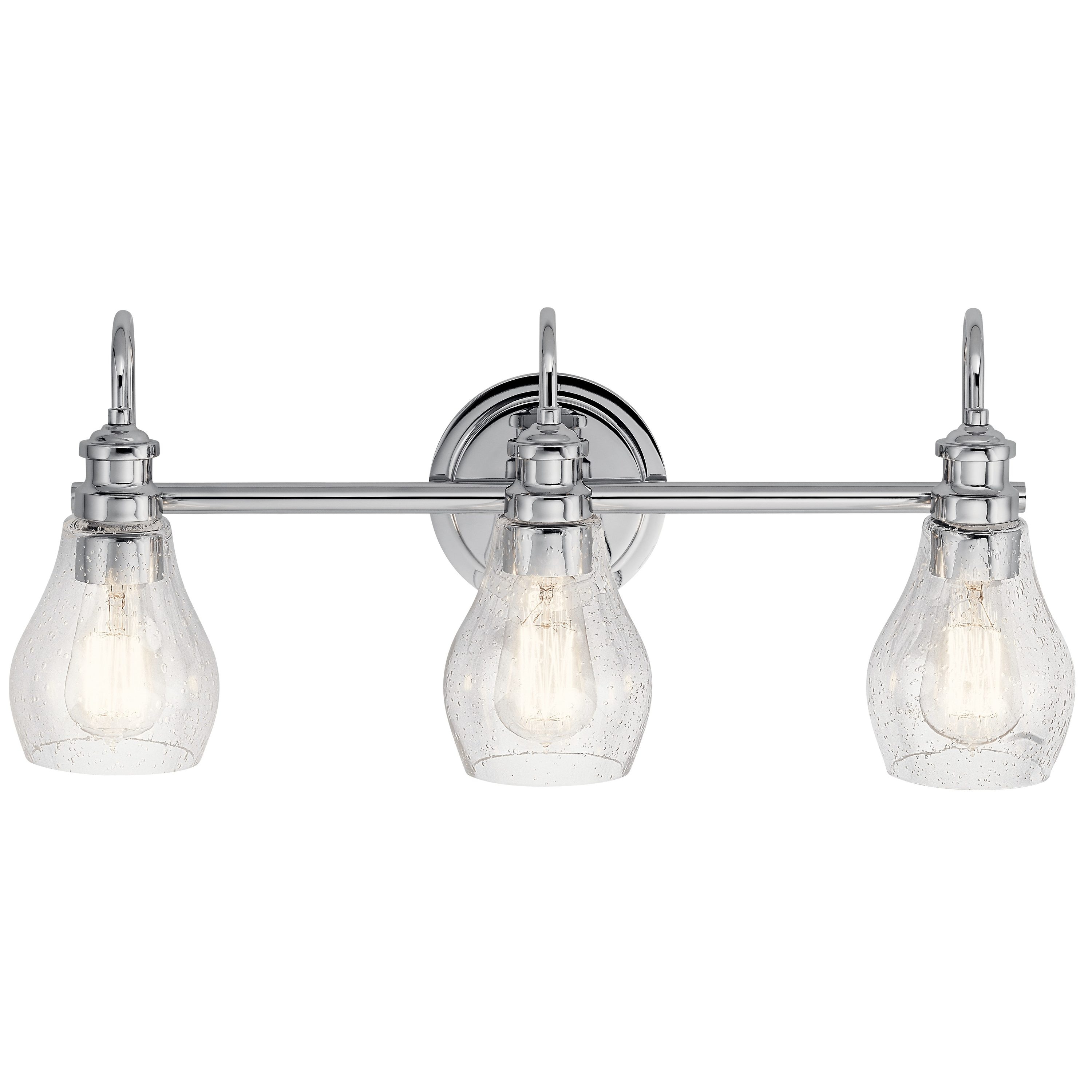 Kichler Greenbrier 23.75-in 3-Light Chrome Transitional Vanity Light in ...