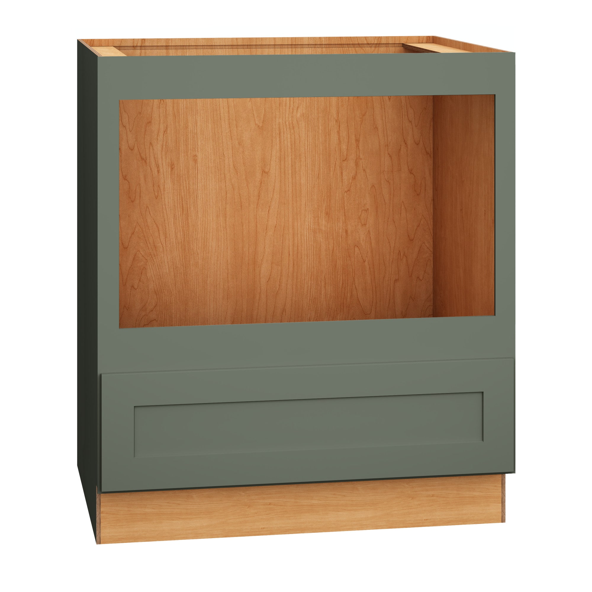 Diamond Express Jamestown 30-in W x 34.5-in H x 24-in D Retreat Green Microwave Base Fully Assembled Plywood Cabinet Recessed Panel Shaker