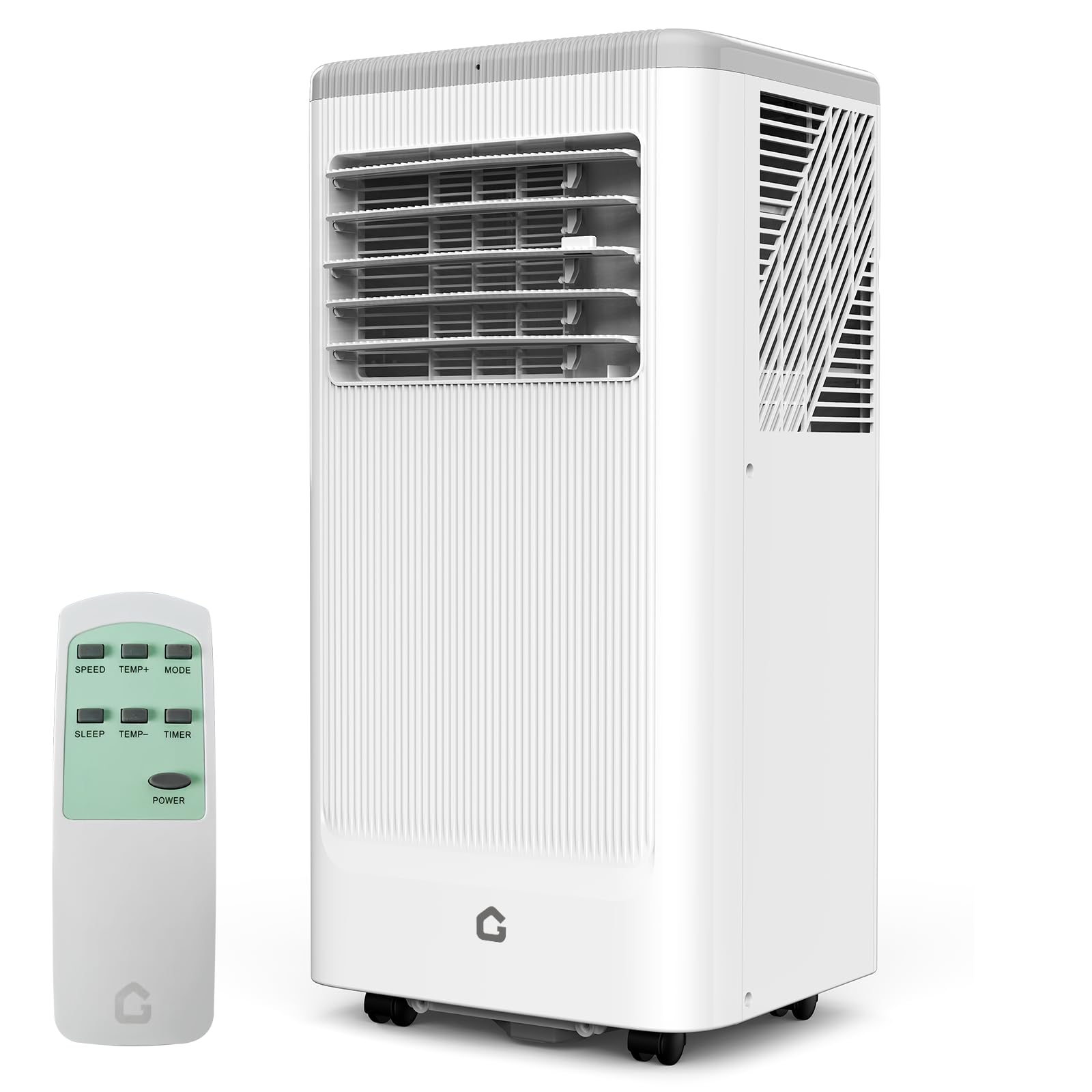 Tropow 8000 BTU Portable Air Conditioner with Dehumidifier Fan Smart Control Remote Cools Up to 420 Sq Ft White