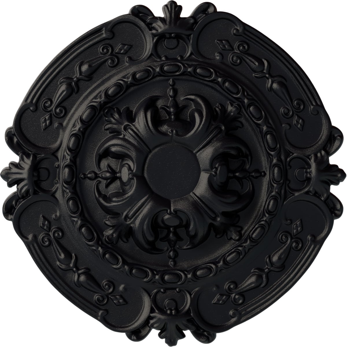 Ekena Millwork CM17SOSGS Southampton 16.375-in W x 16.375-in L Painted Steel Gray Polyurethane Whole Ceiling Medallion