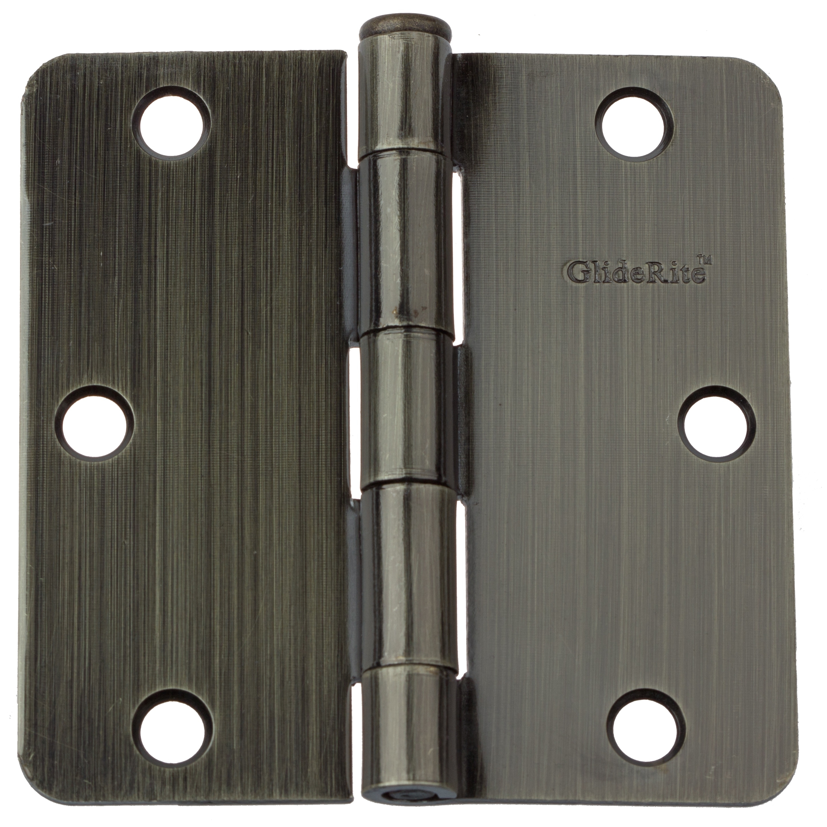 GlideRite Hardware 3-1/2 in. Door Hinge with 1/4 in. Corner Radius - 30 Pack #3514-AB-30