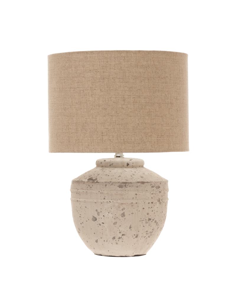 Creative Co-Op White Rotary Socket Table Lamp with Linen Shade in the ...