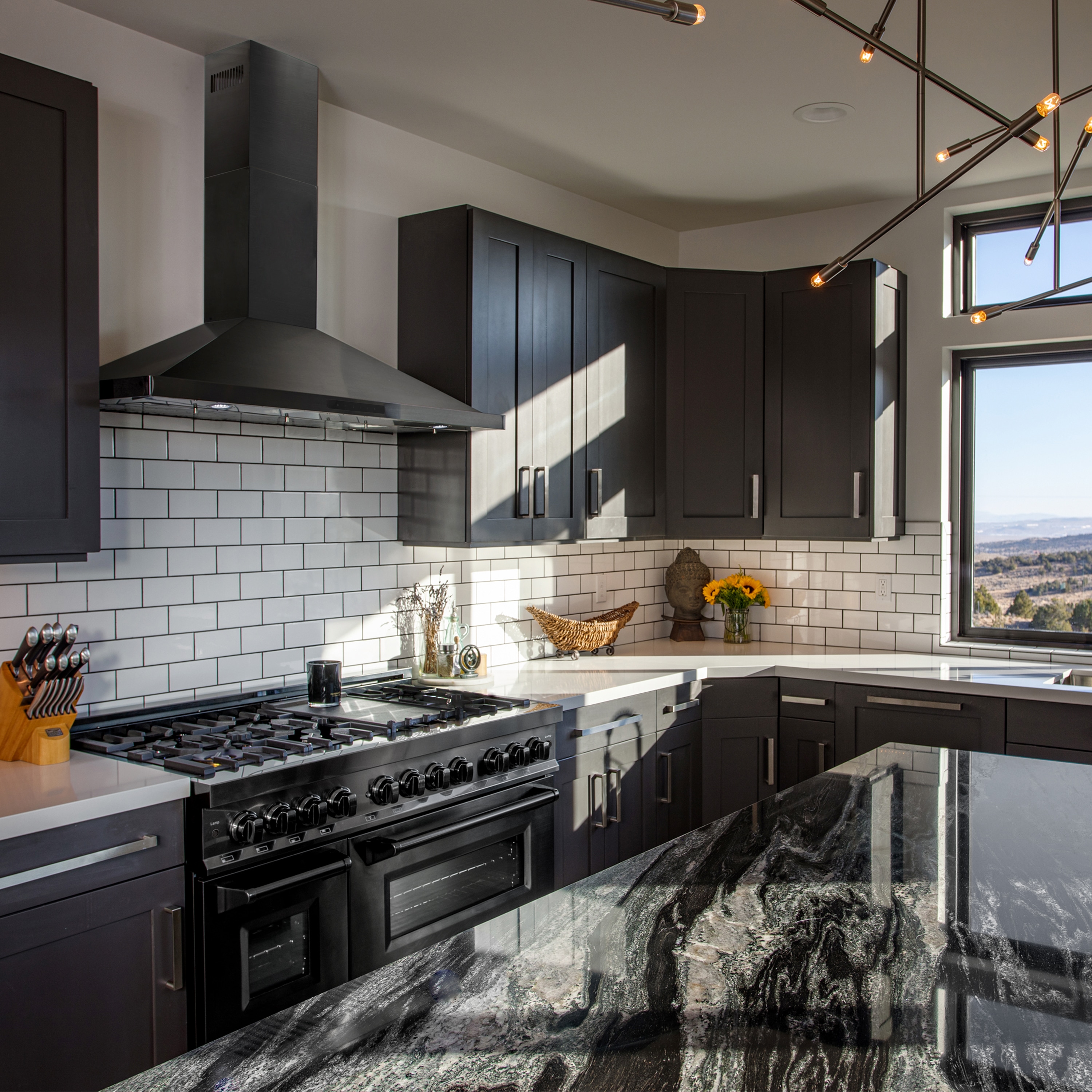 48 black stainless range hood