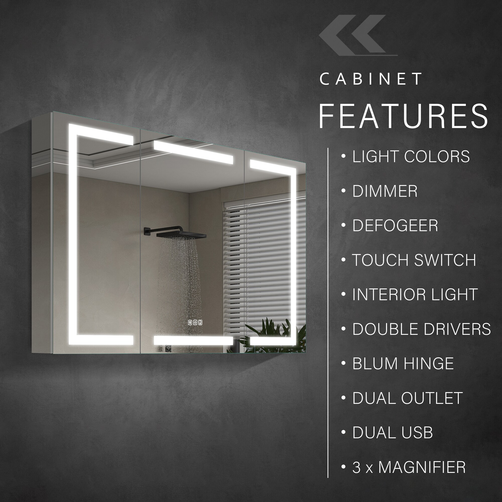 Forclover JSEX36GNL7 Bathroom-Medicine-Cabinets - View #3