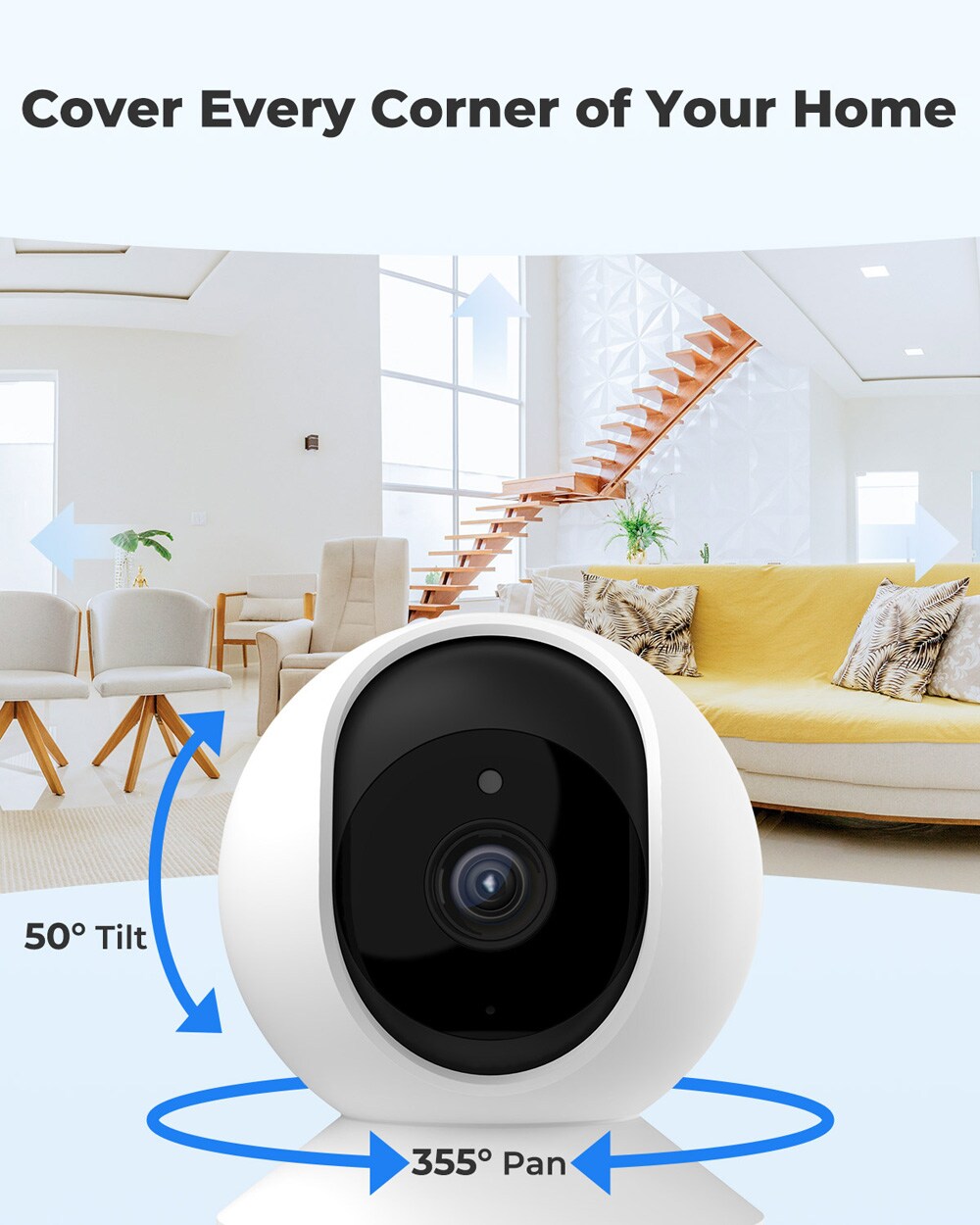 Reolink 2.4/5Ghz Camera Pan Indoor at SD T1 Tilt WiFi Pro w/64GB