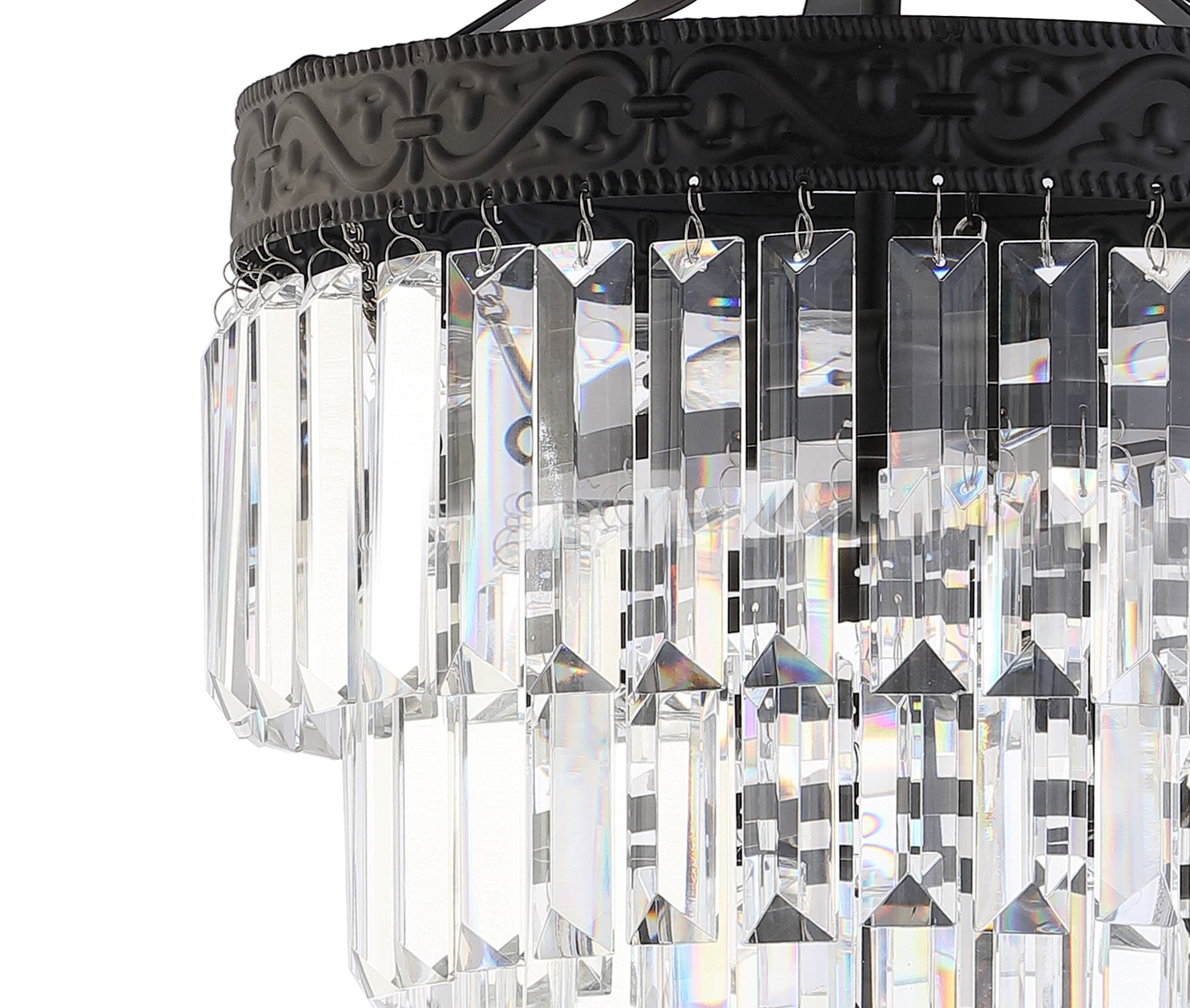 Wyatt Classic 12" Bronze Crystal LED Chandelier