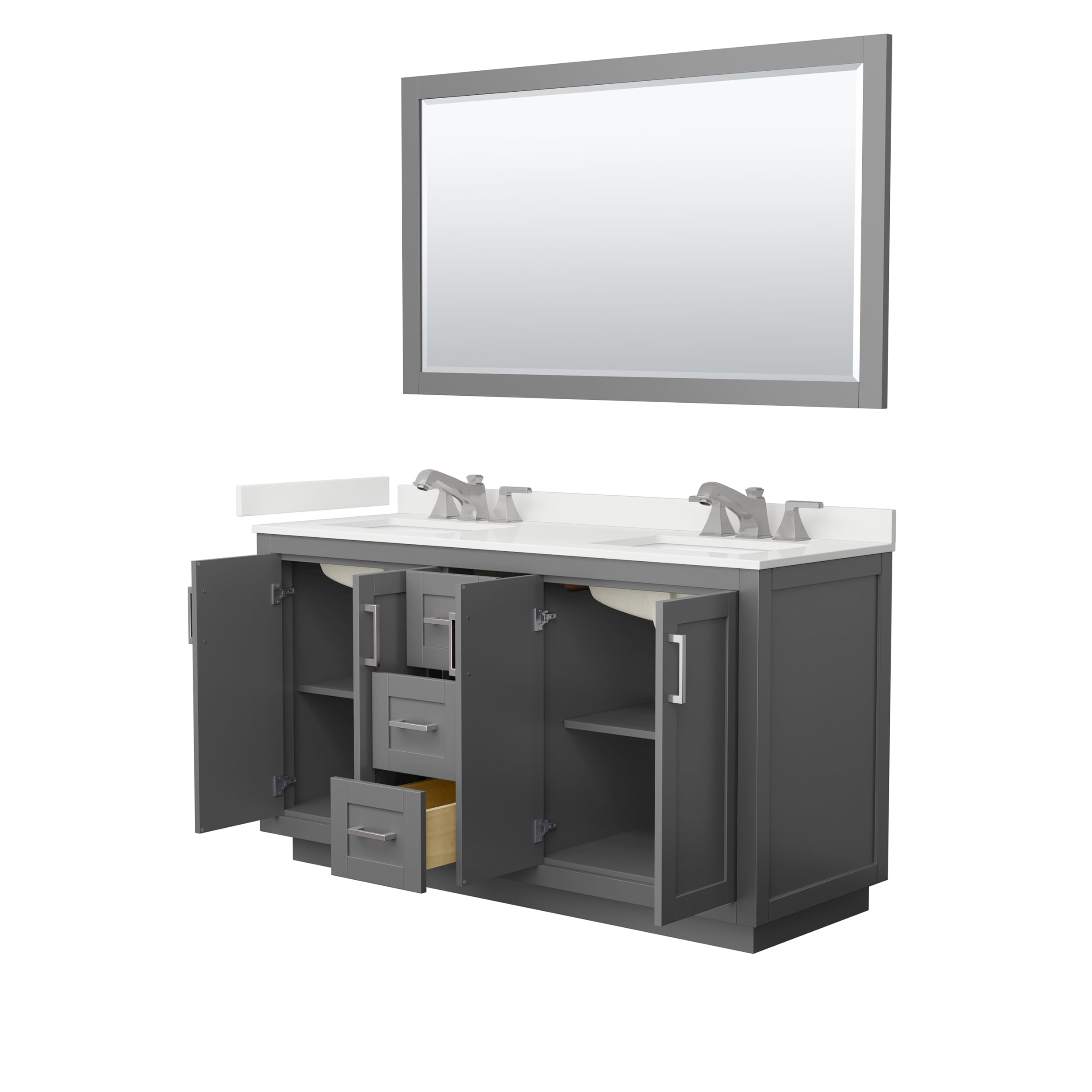 Wyndham Collection WCF292960DKGWQUS3M58 Bath-Vanity-Combo - View #3