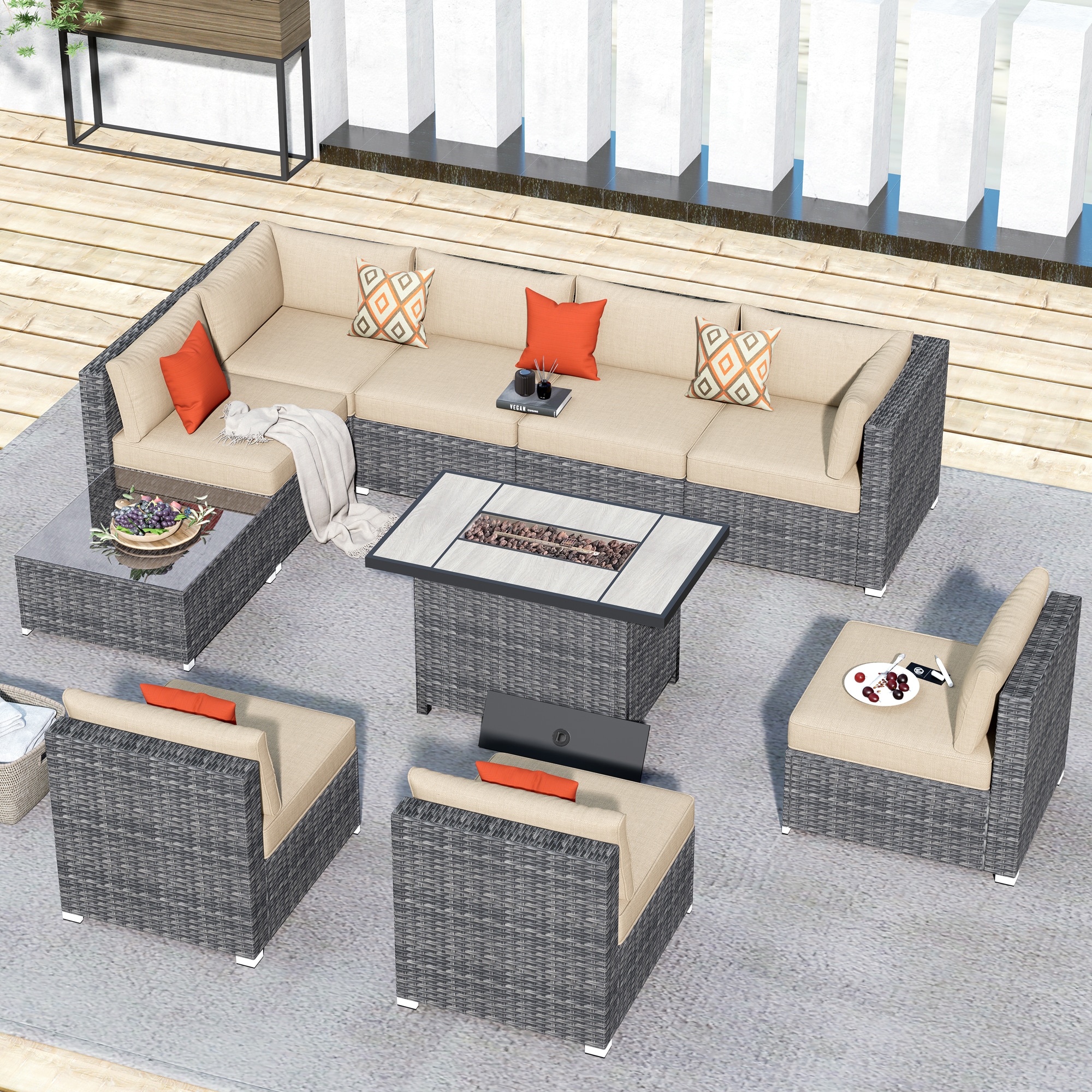 8 Person Pouuin Patio Furniture Sets at Lowes.com