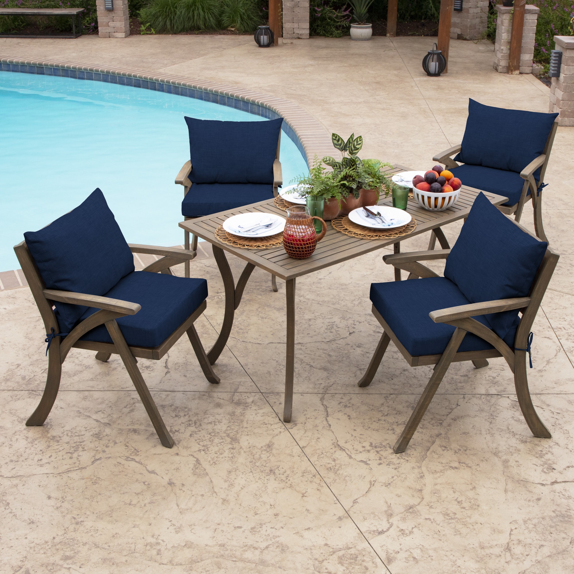 Lowes outdoor discount dining chair cushions