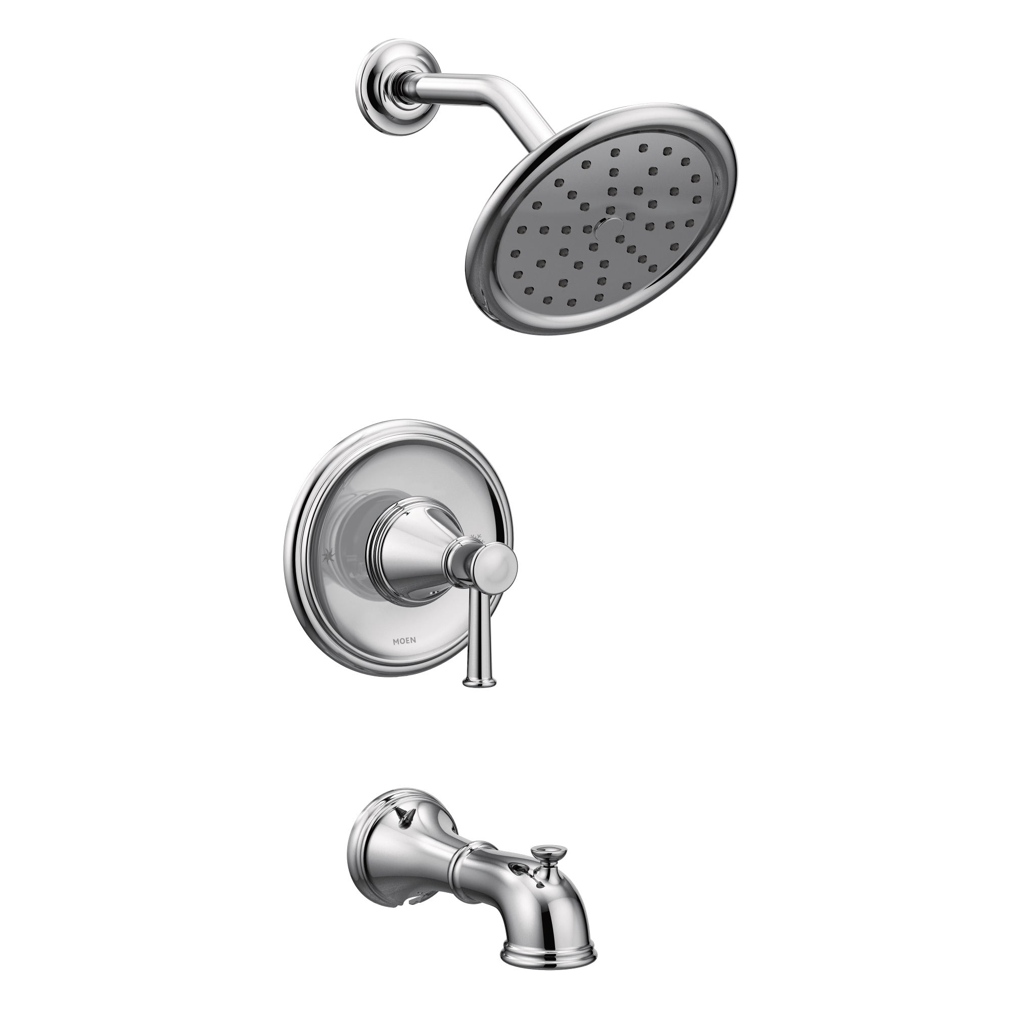 Moen Belfield Chrome 1-handle Single Function Round Shower Faucet in ...