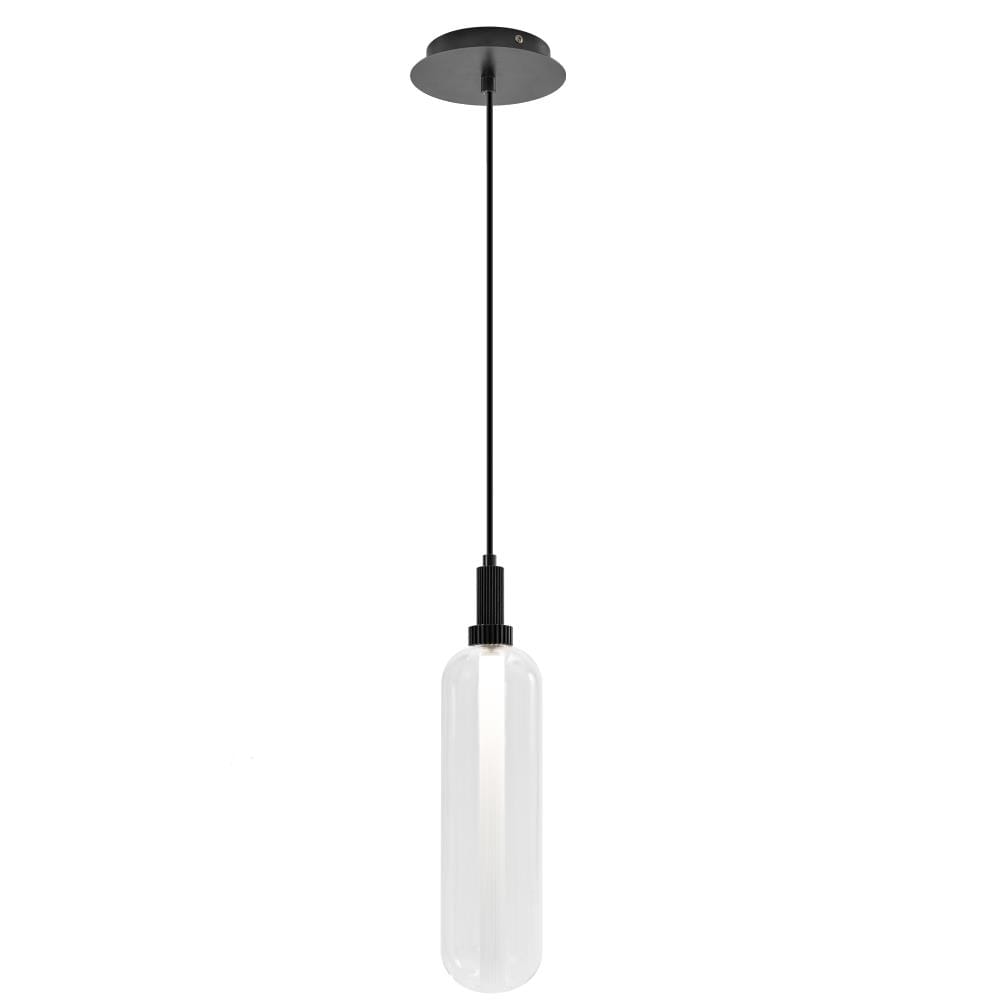 VidaLite Black Modern/Contemporary Clear Glass Cylinder LED Kitchen Island  Light in the Pendant Lighting department at Lowes.com